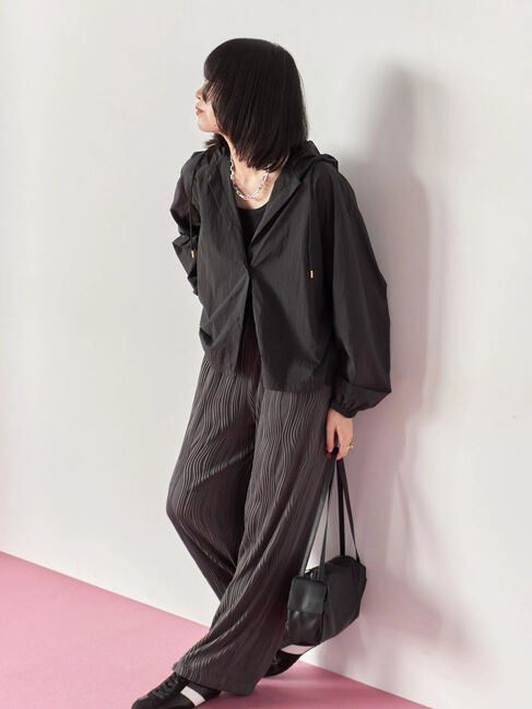 Samansa Mos2 blue「ウェーブカットパンツ」|その他|