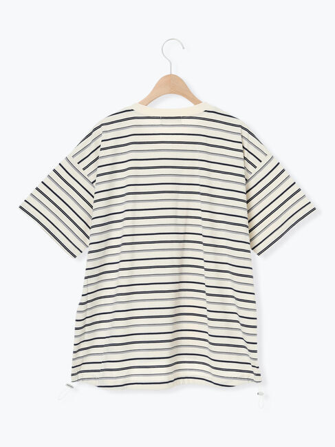 Samansa Mos2「ボーダーヘンリーネックカットソー」|Tシャツ・カットソー|