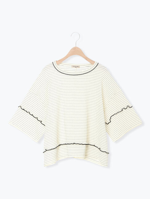 Samansa Mos2「◇配色メローボーダーTシャツ」|Tシャツ・カットソー|キナリ