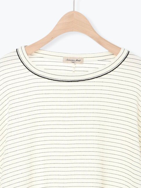 Samansa Mos2「◇配色メローボーダーTシャツ」|Tシャツ・カットソー|