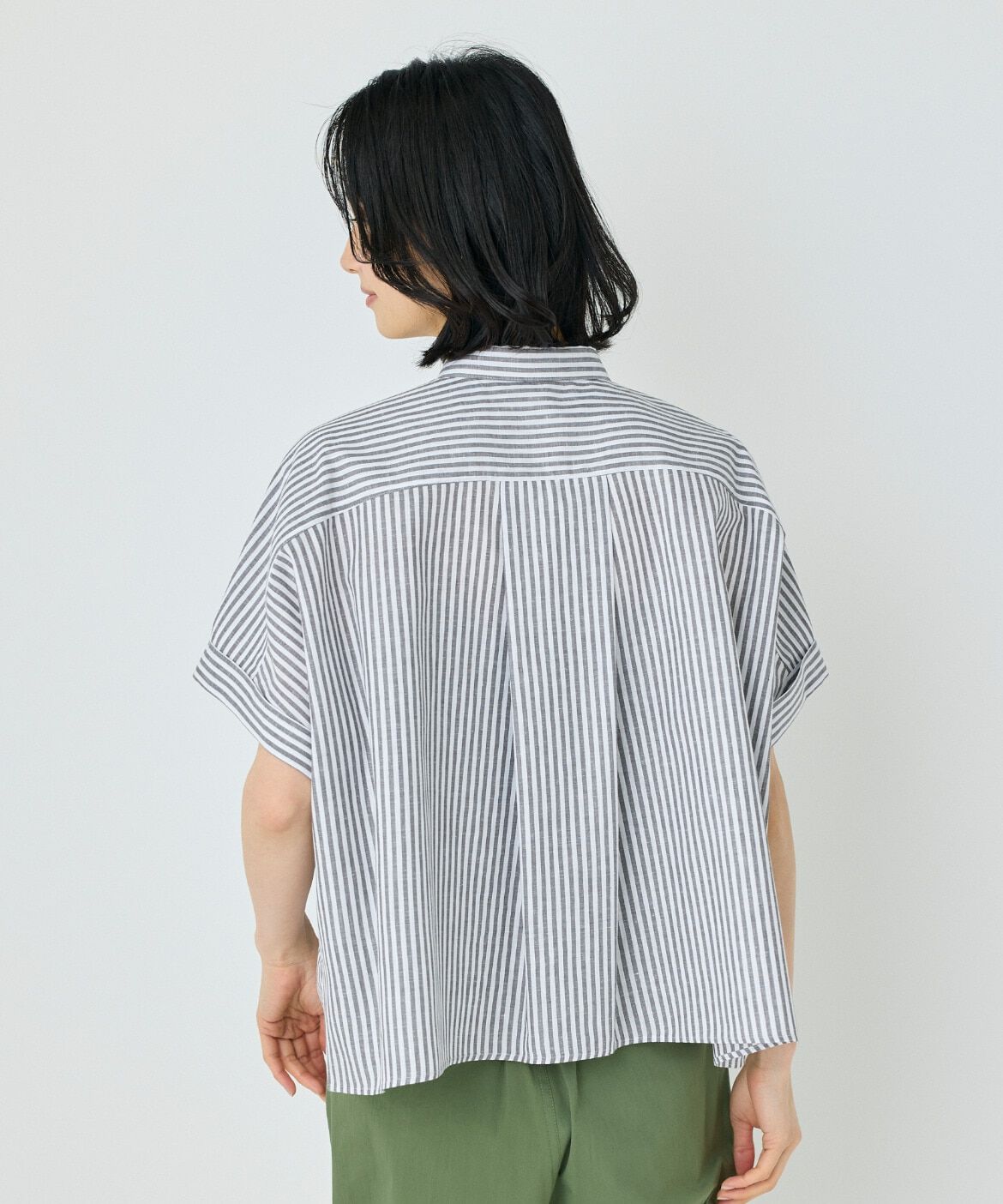 7-IDconcept.「《大きいサイズ》シャツカラーワイドシルエットシャツ」|シャツ・ブラウス|