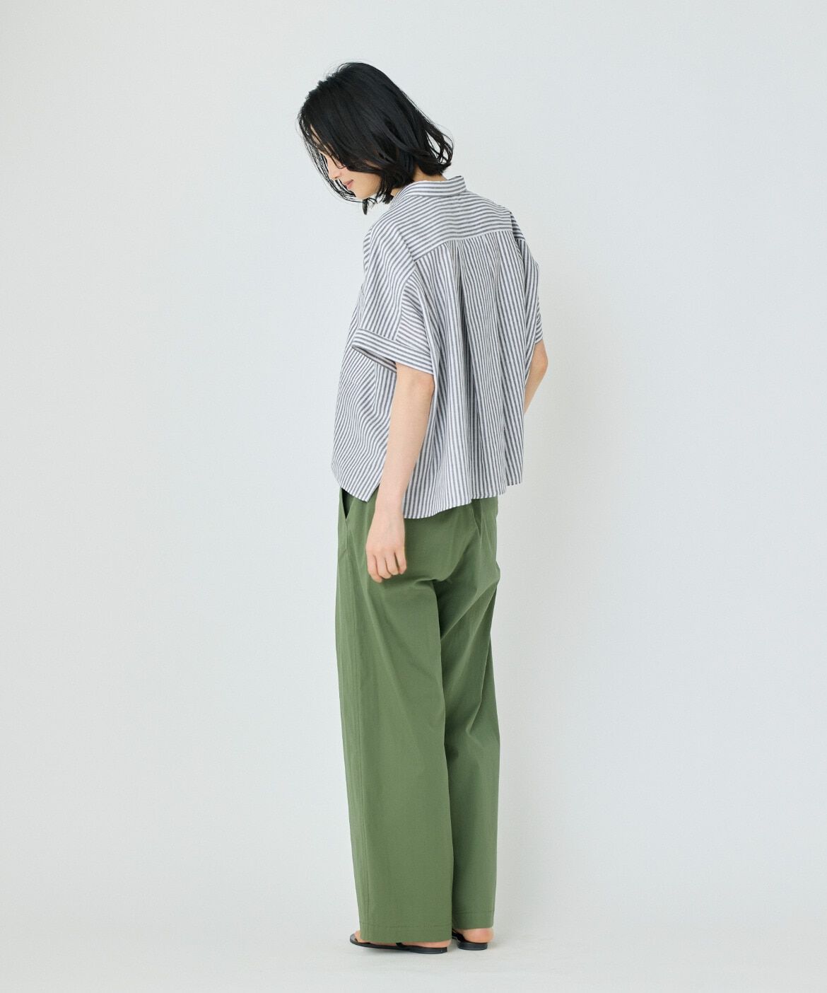 7-IDconcept.「《大きいサイズ》シャツカラーワイドシルエットシャツ」|シャツ・ブラウス|