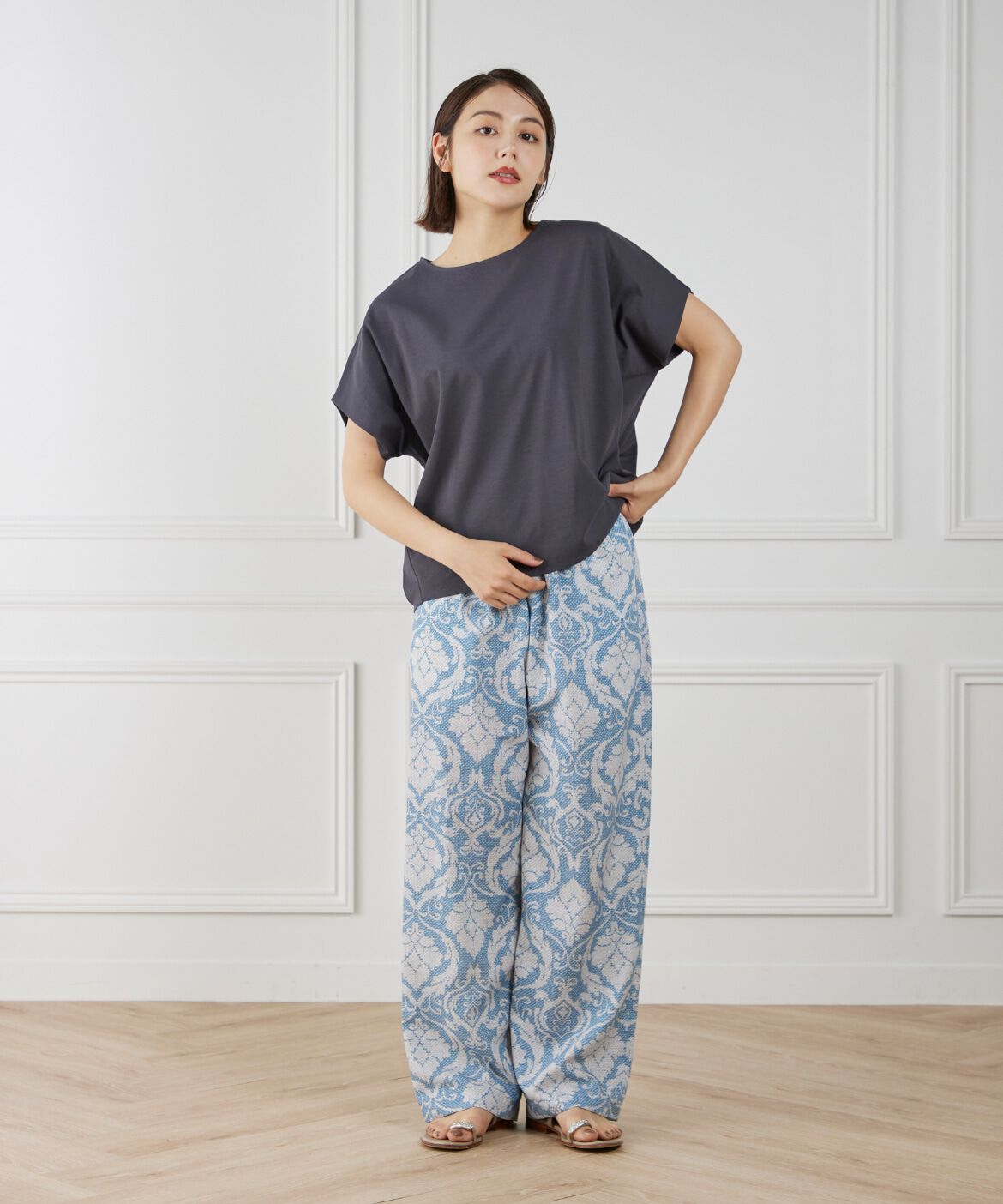 7-IDconcept.「《大きいサイズ》サイドタックドルマンプルオーバー」|Tシャツ・カットソー|