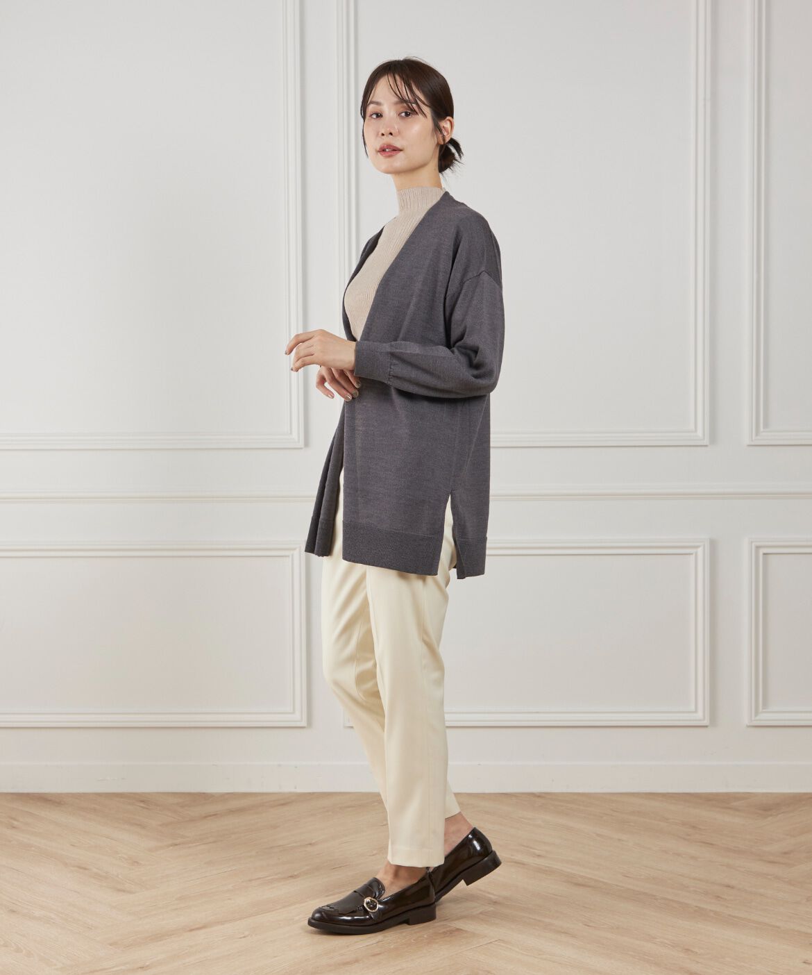 DAY by DAY it&rsquo;s international「ウォッシャブルウール着流しロングカーディガン《HARMONY》」|カーディガン|