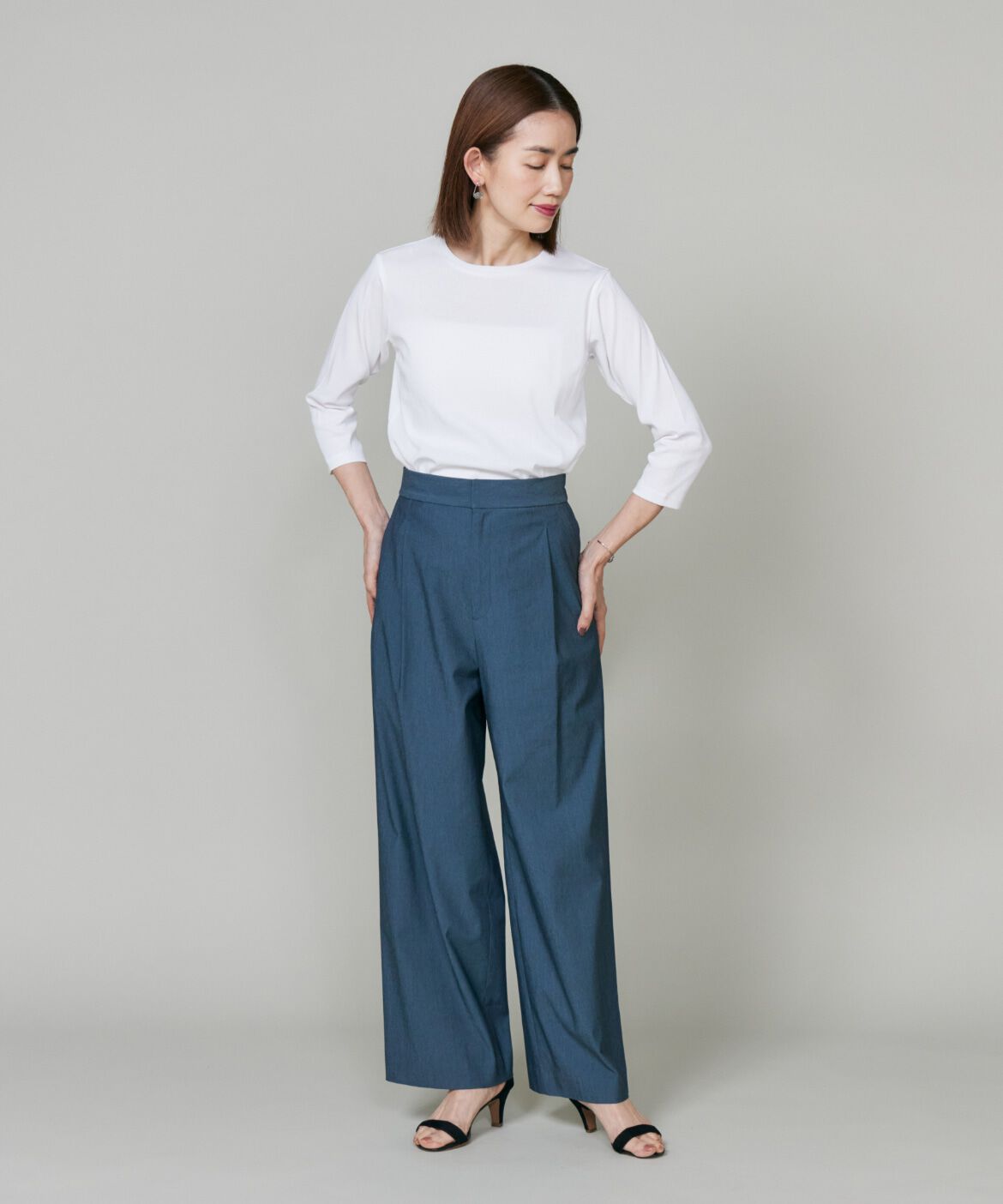 7-IDconcept.「《大きいサイズ》7分袖Tシャツ《日本製》」|Tシャツ・カットソー|