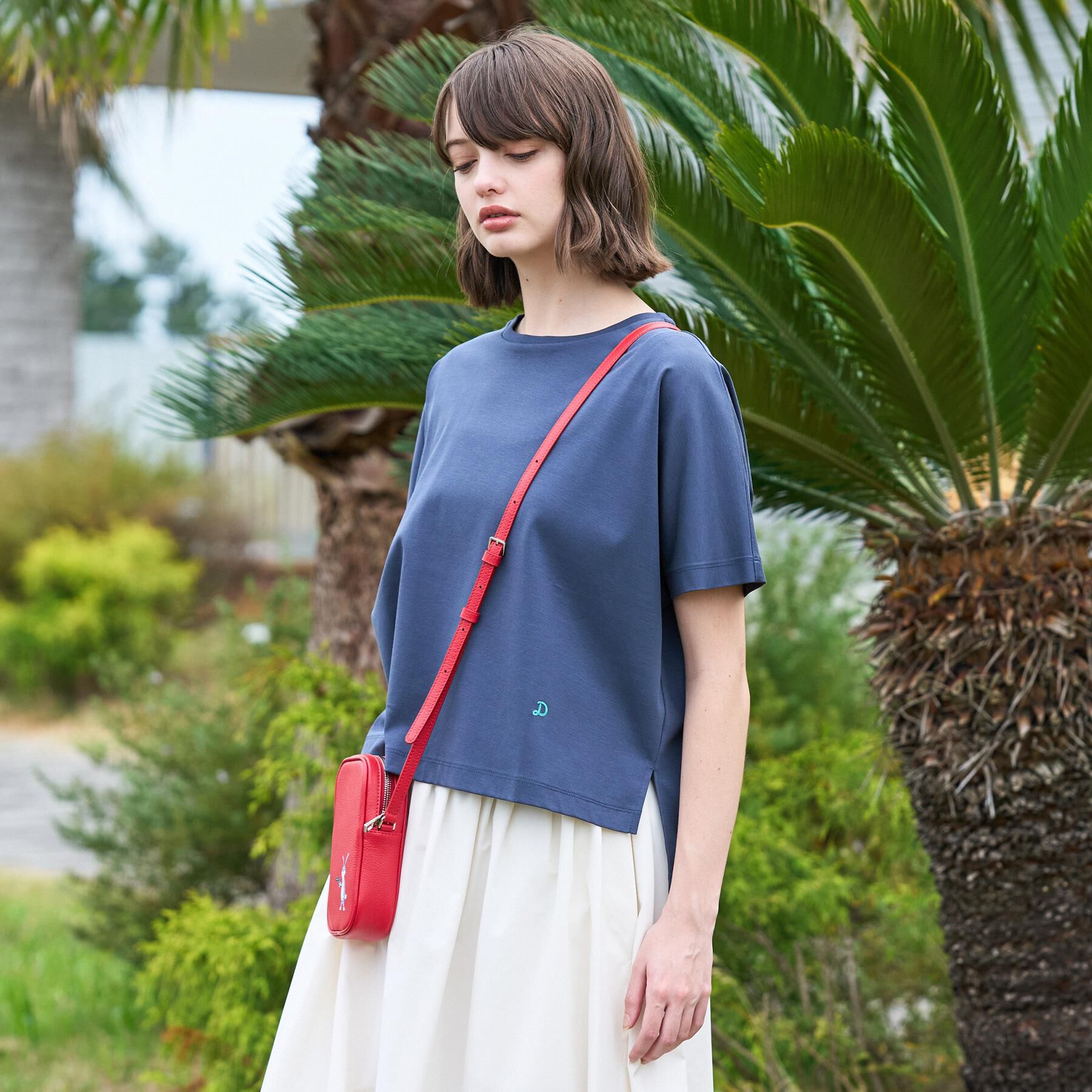 DRESSTERIOR「【接触冷感／抗菌防臭／消臭】アイスクリアコットンドルマンTシャツ」|Tシャツ・カットソー|