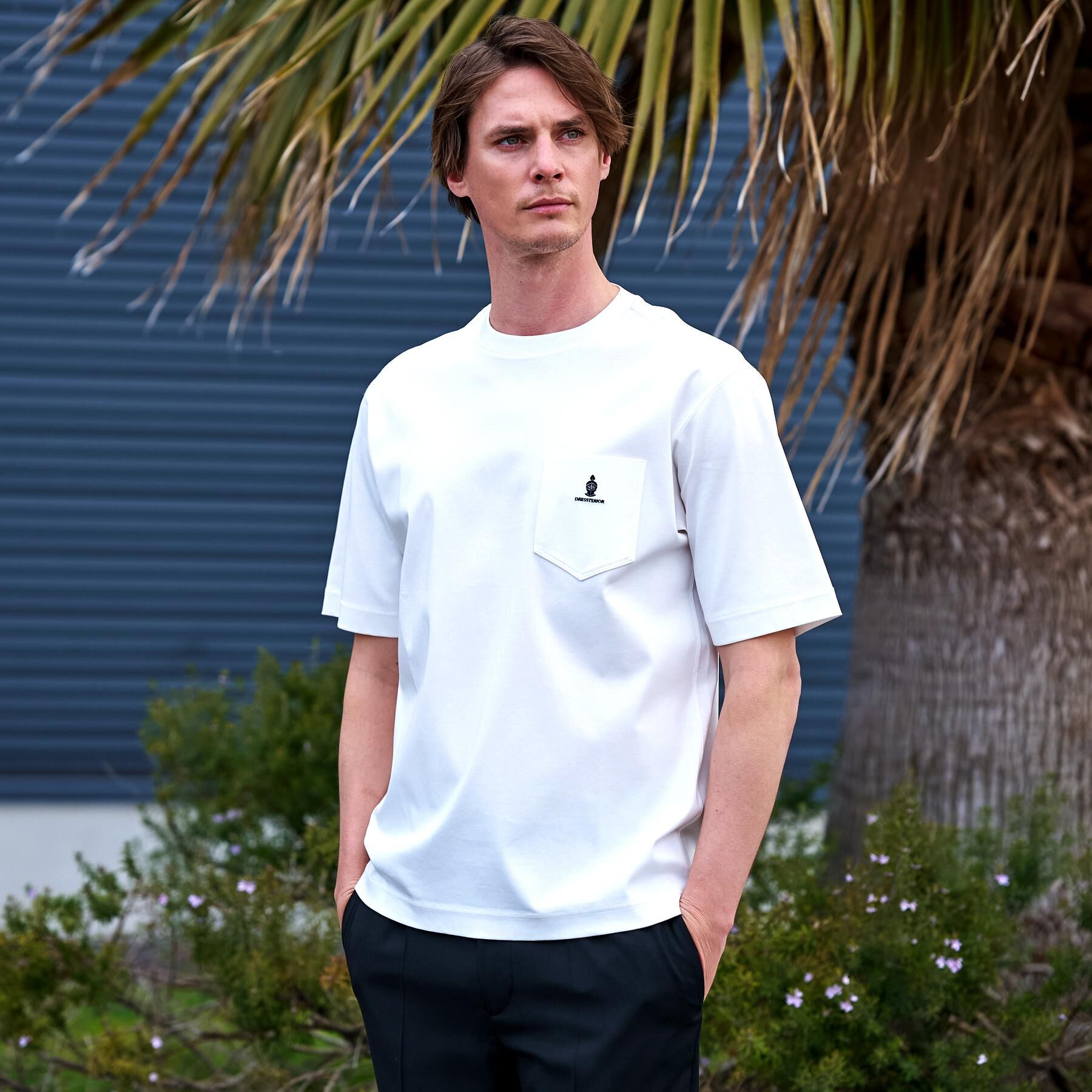 DRESSTERIOR「【接触冷感／抗菌防臭／消臭】ICE CLEAR COTTON オーバーフィットTシャツ」|Tシャツ・カットソー|