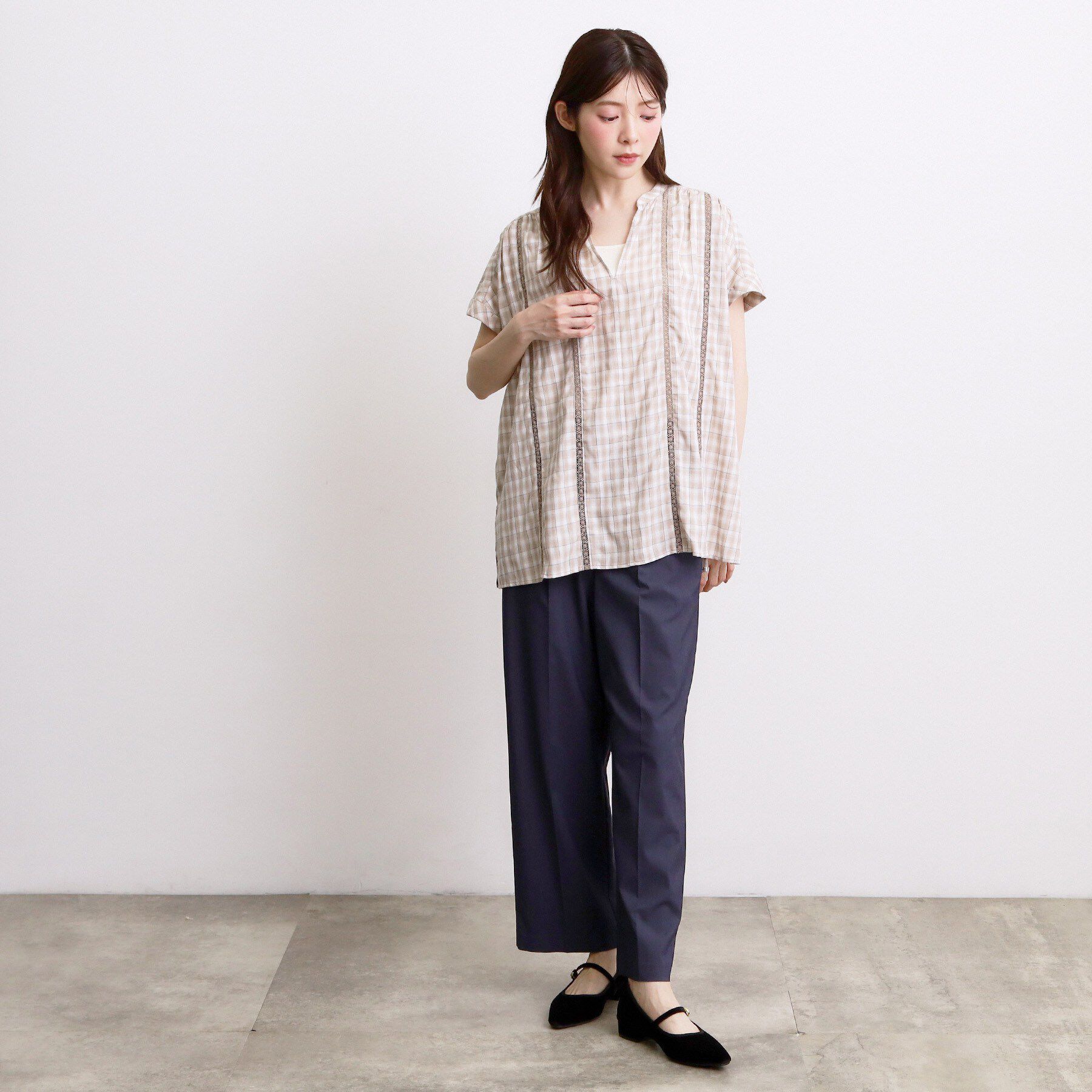 grove「【体系カバー◎】レースデザインスキッパーブラウス」|シャツ・ブラウス|