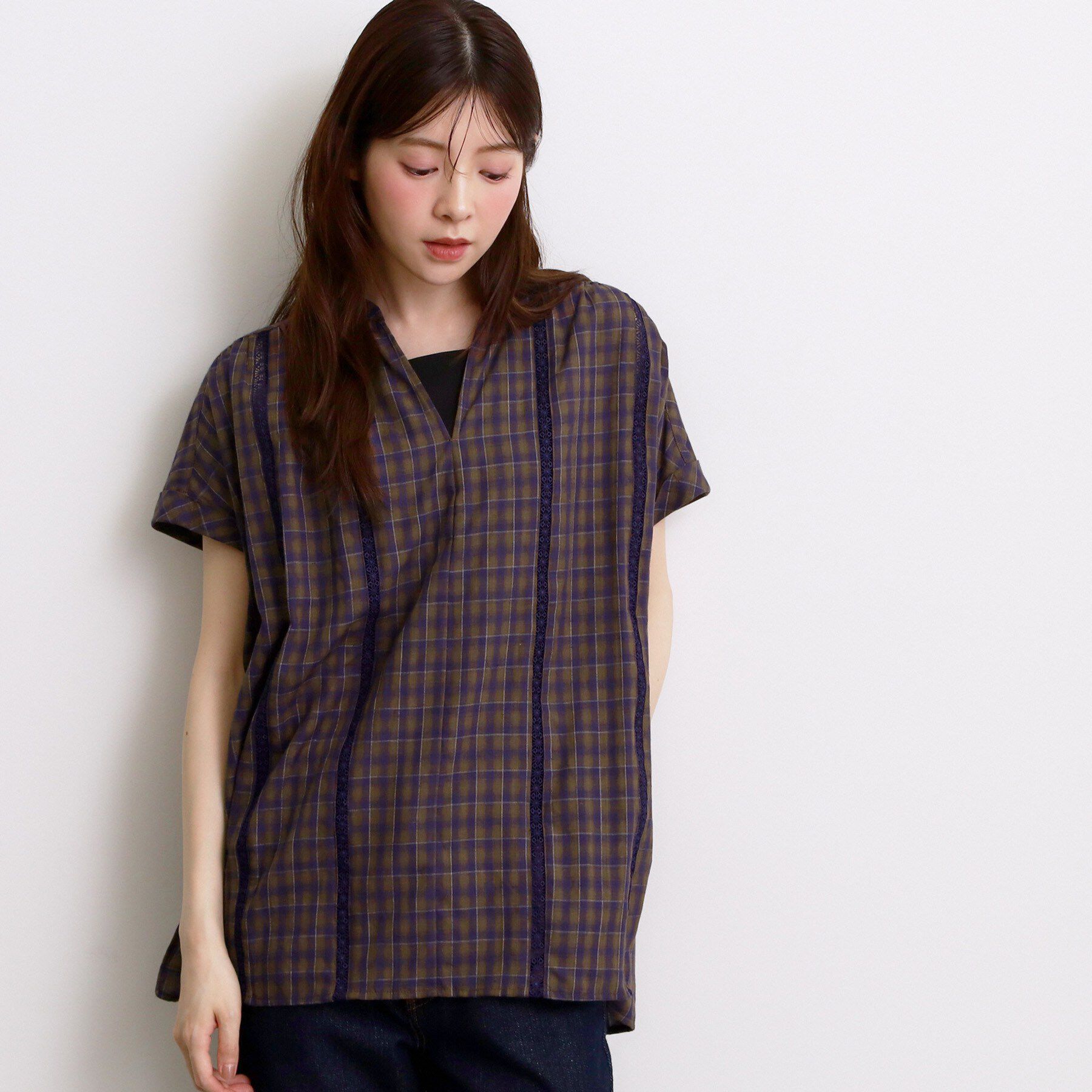 grove「【体系カバー◎】レースデザインスキッパーブラウス」|シャツ・ブラウス|