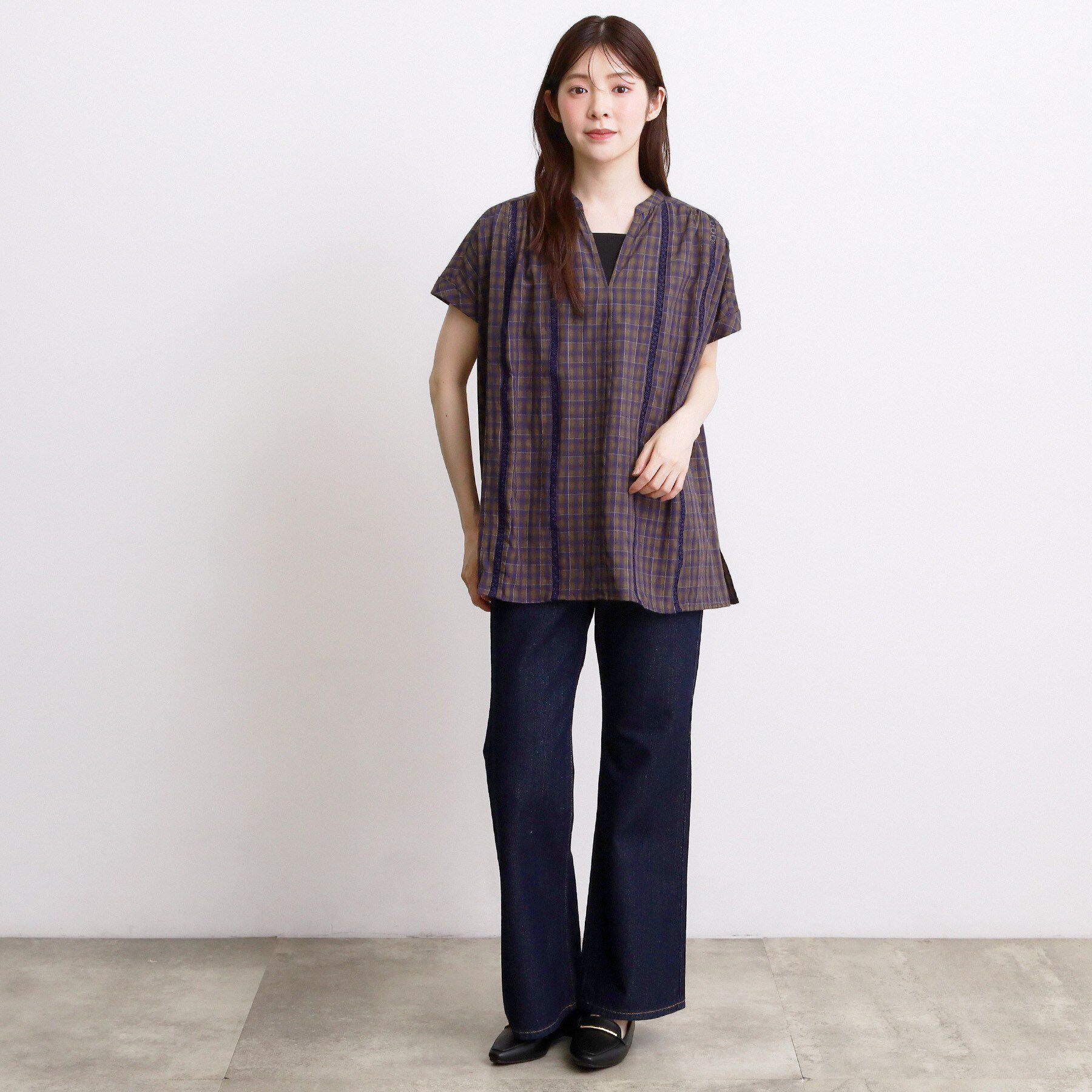 grove「【体系カバー◎】レースデザインスキッパーブラウス」|シャツ・ブラウス|