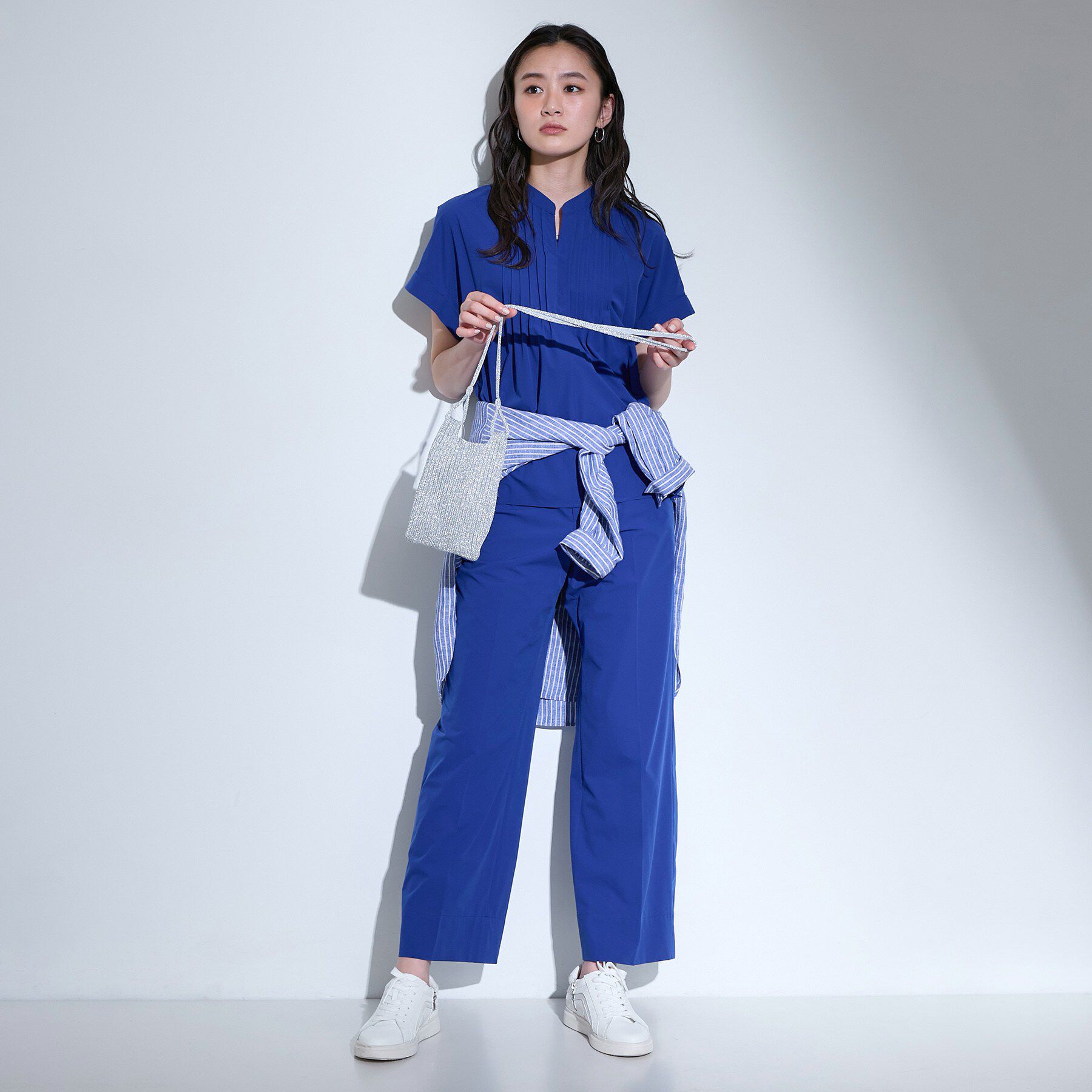 INDIVI「【撥水／UVケア／SETUP可能】軽量ベルト付ワイドストレートパンツ」|その他|