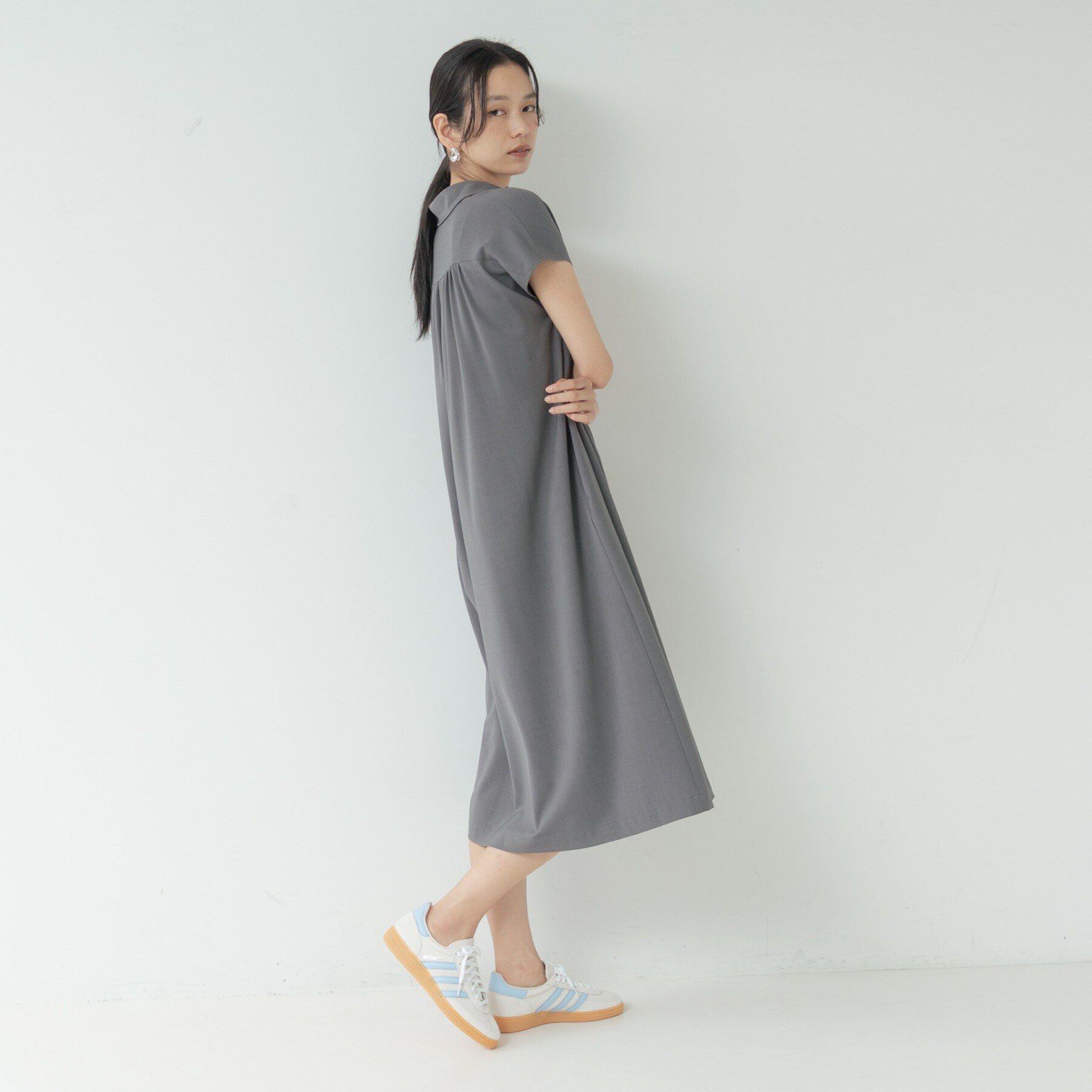GALLEST「Comfy SET UP｜スキッパーワンピース【通勤／接触冷感／UVカット】」|ワンピース|