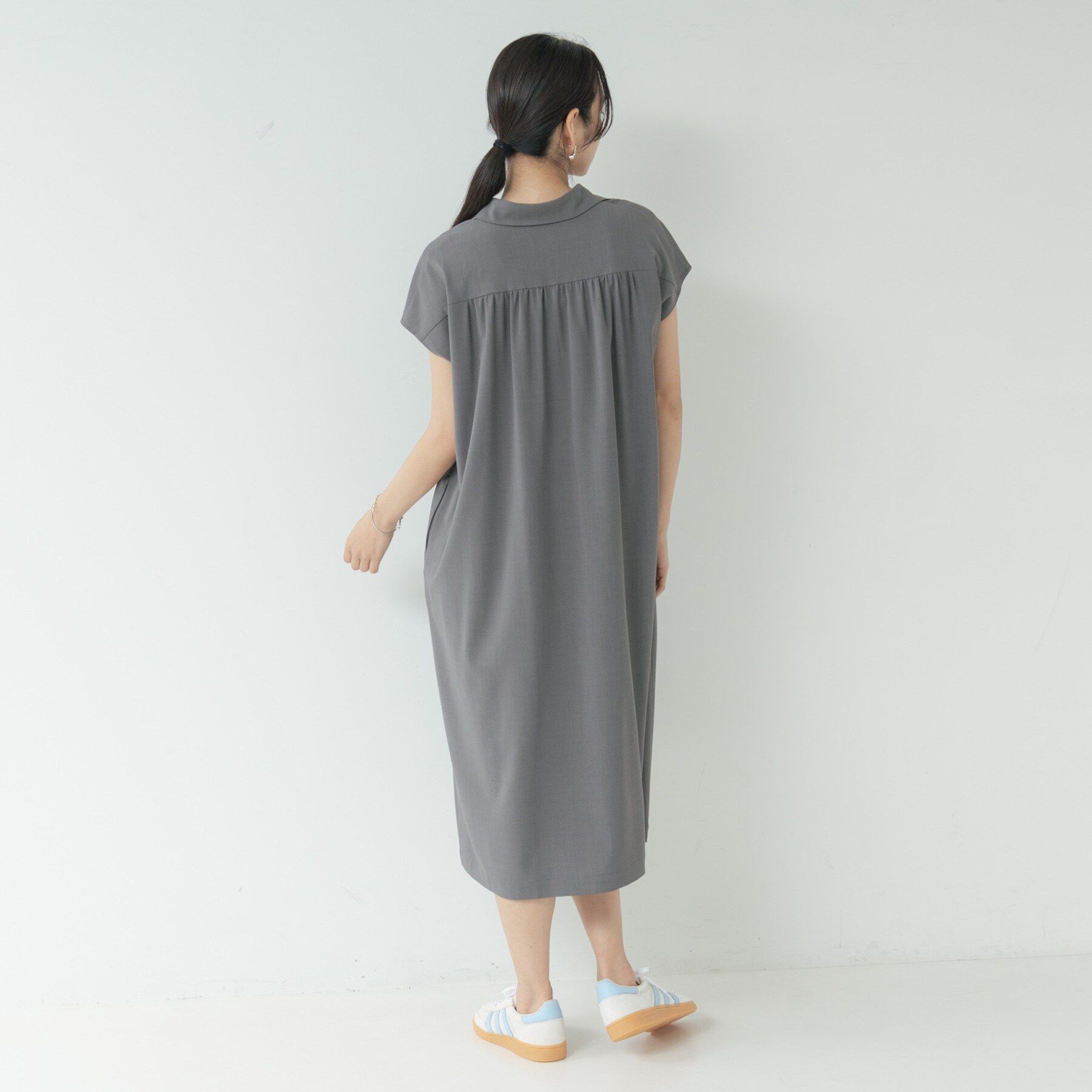 GALLEST「Comfy SET UP｜スキッパーワンピース【通勤／接触冷感／UVカット】」|ワンピース|
