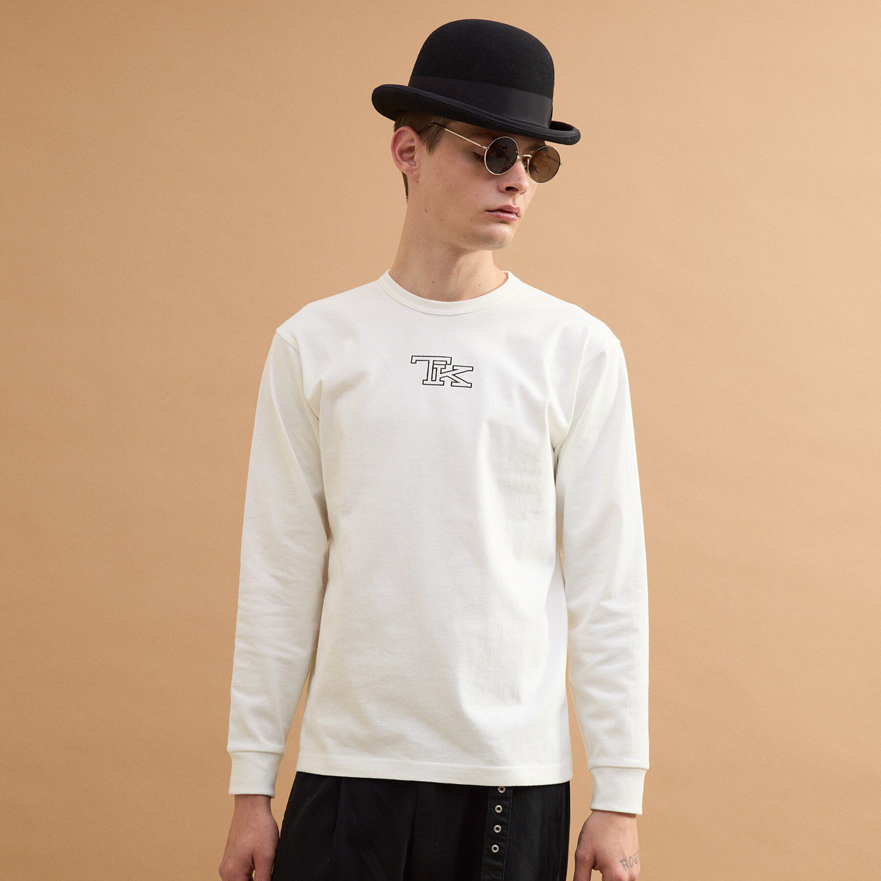 40CARATS&525「TK刺繍長袖丸胴Tシャツ」|Tシャツ・カットソー|