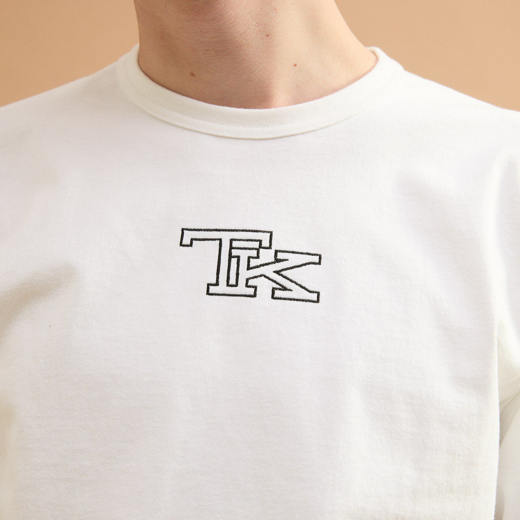 40CARATS&525「TK刺繍長袖丸胴Tシャツ」|Tシャツ・カットソー|