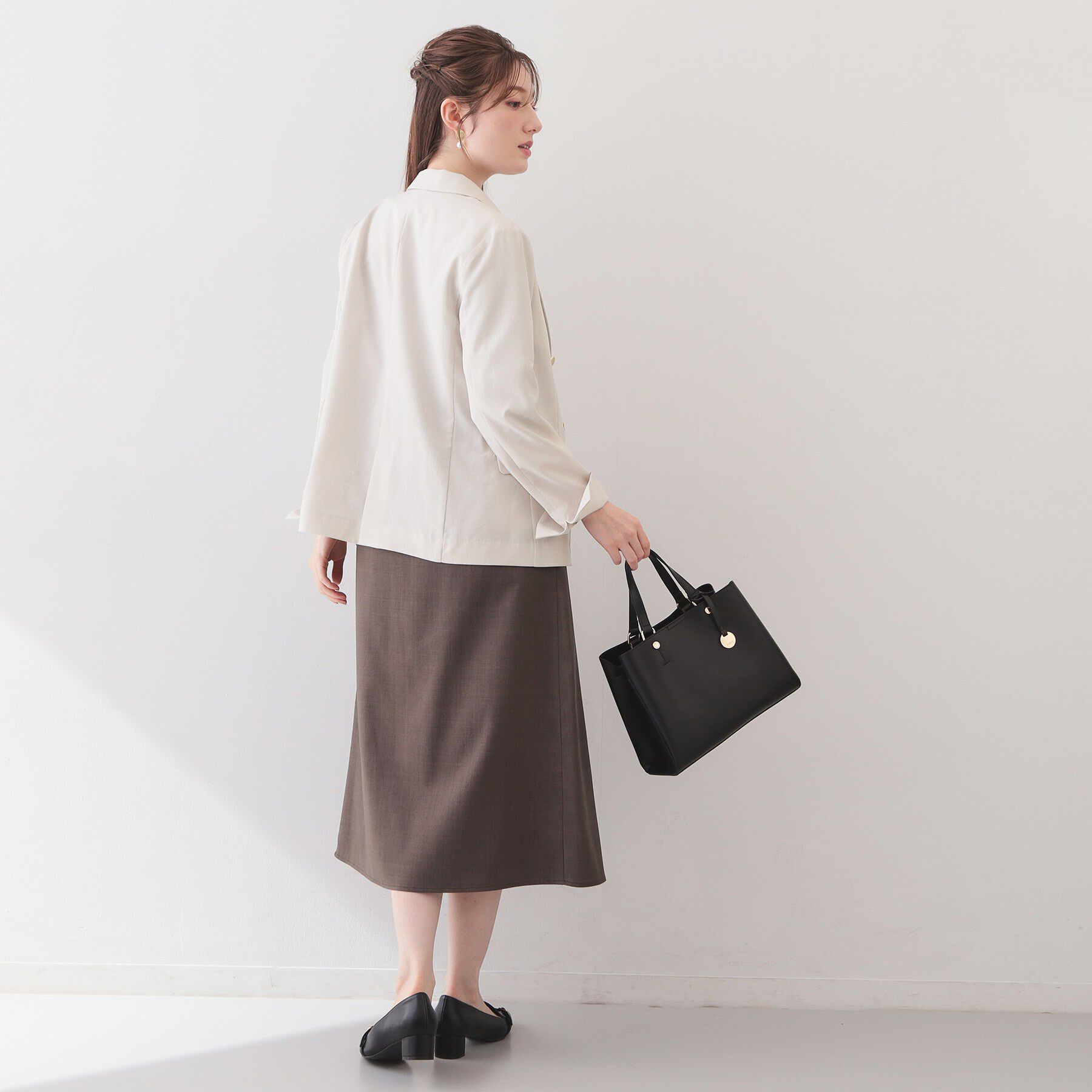 index「《再入荷》ダブルブレストテーラードジャケット【接触冷感／吸水速乾／イージーアイロン／防シワ／洗濯機O」|テーラードジャケット|