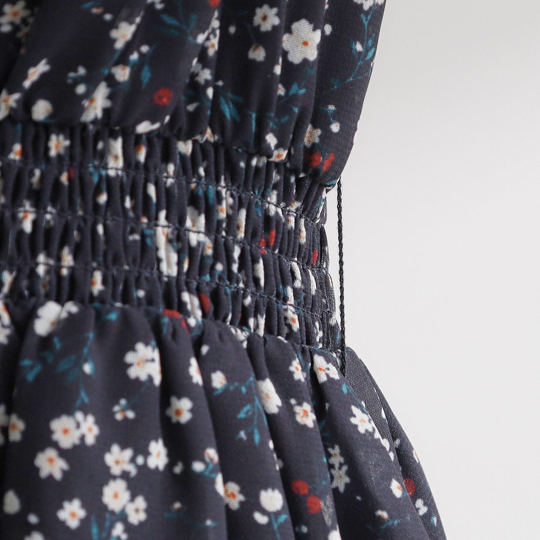 Couture broach「【洗える】袖フリル シフォン ギャザーワンピース」|ワンピース|