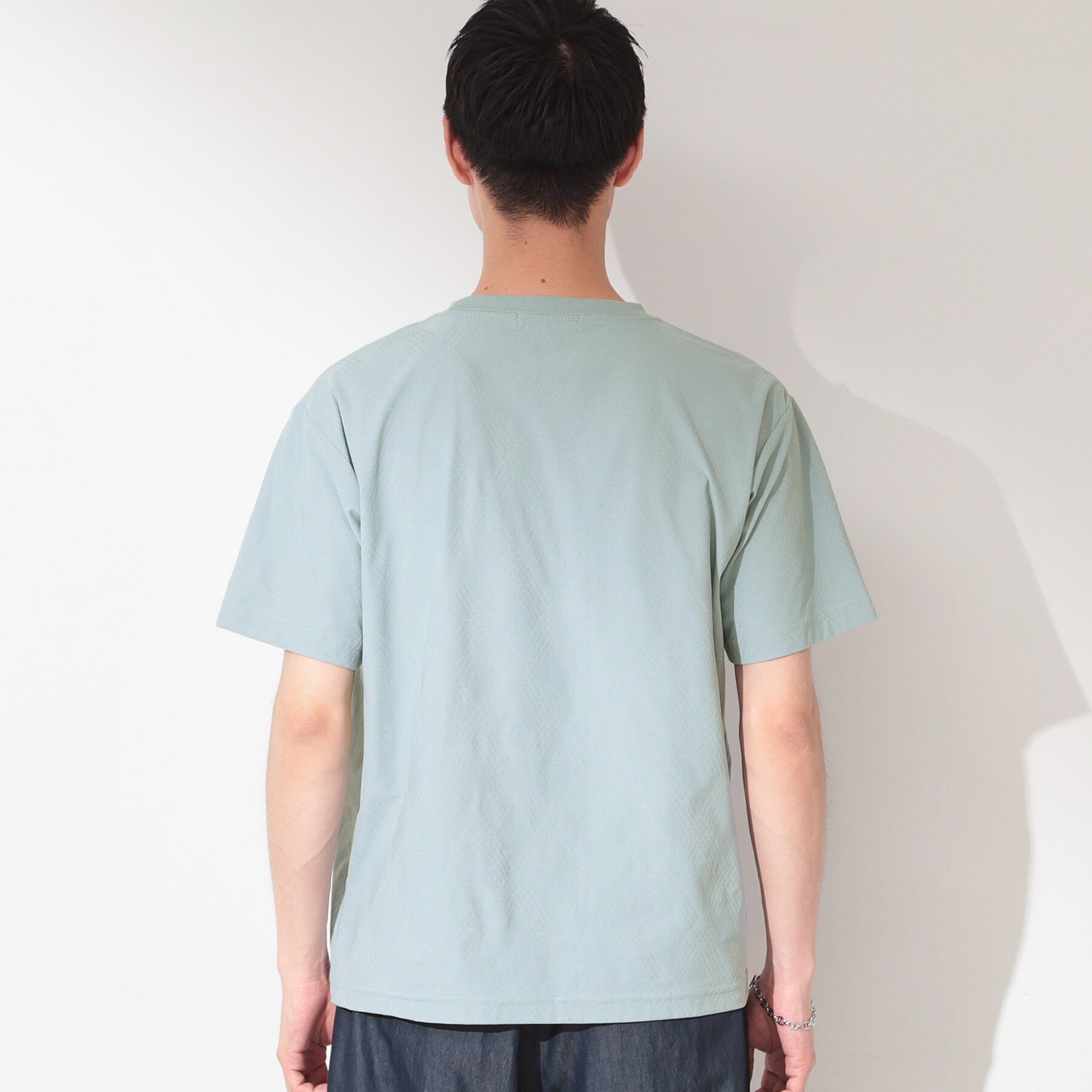 THE SHOP TK「【接触冷感／吸水速乾／UVカット】パーフェクテック リンクス柄 半袖Tシャツ」|Tシャツ・カットソー|