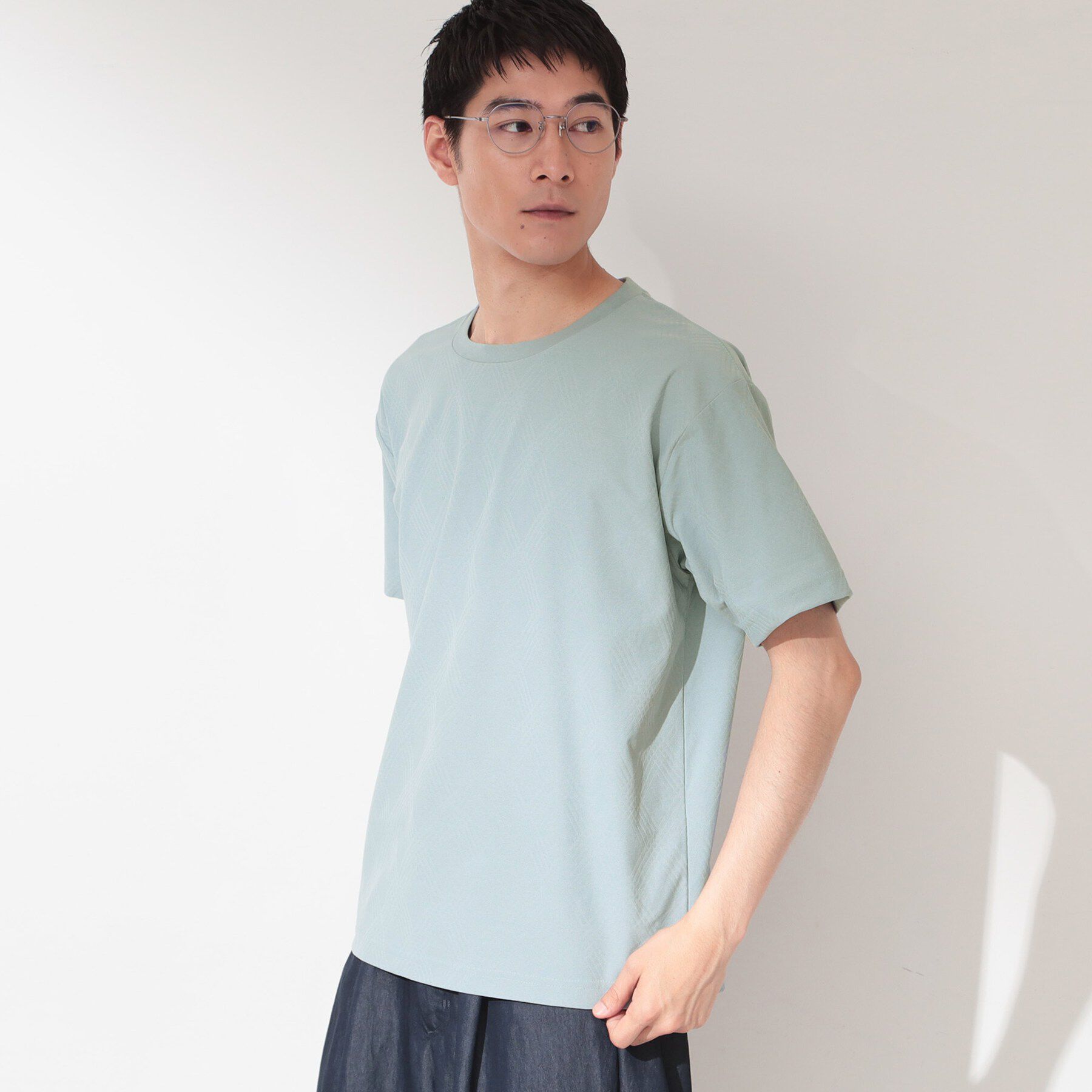 THE SHOP TK「【接触冷感／吸水速乾／UVカット】パーフェクテック リンクス柄 半袖Tシャツ」|Tシャツ・カットソー|