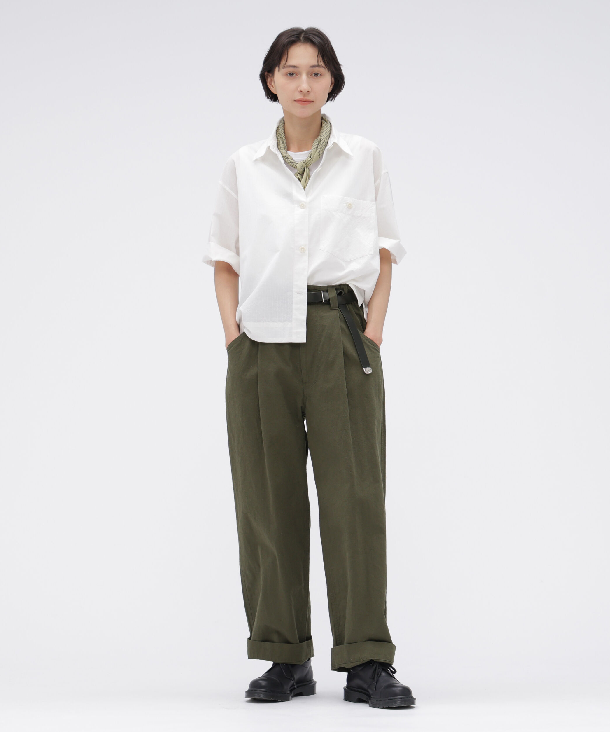 MHL.「COTTON LINEN TINY RIPSTOP TROUSERS」|その他|KHAKI