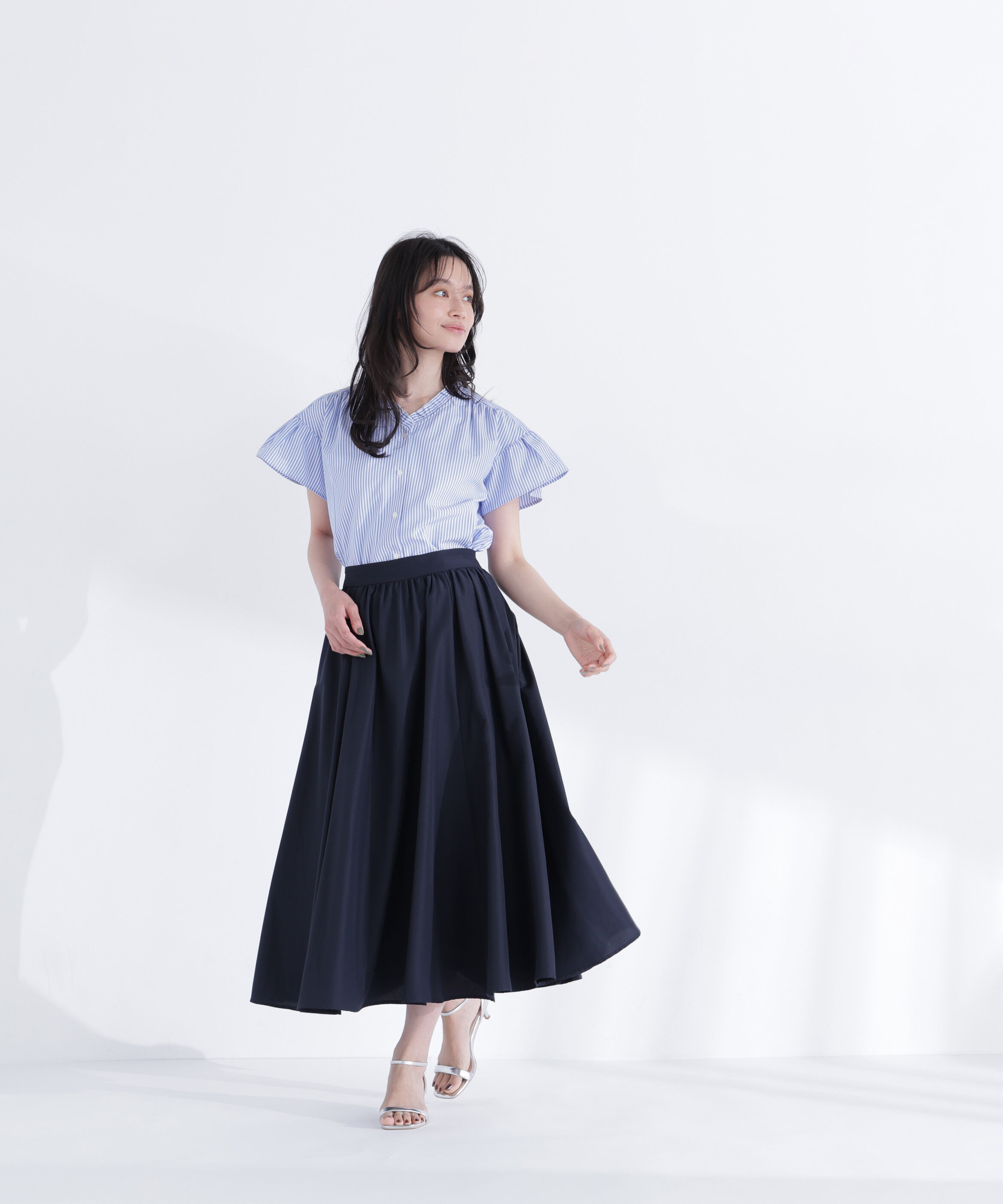  「〈ちょうど、いい服〉ふんわり春風フレアスカート」|スカート|