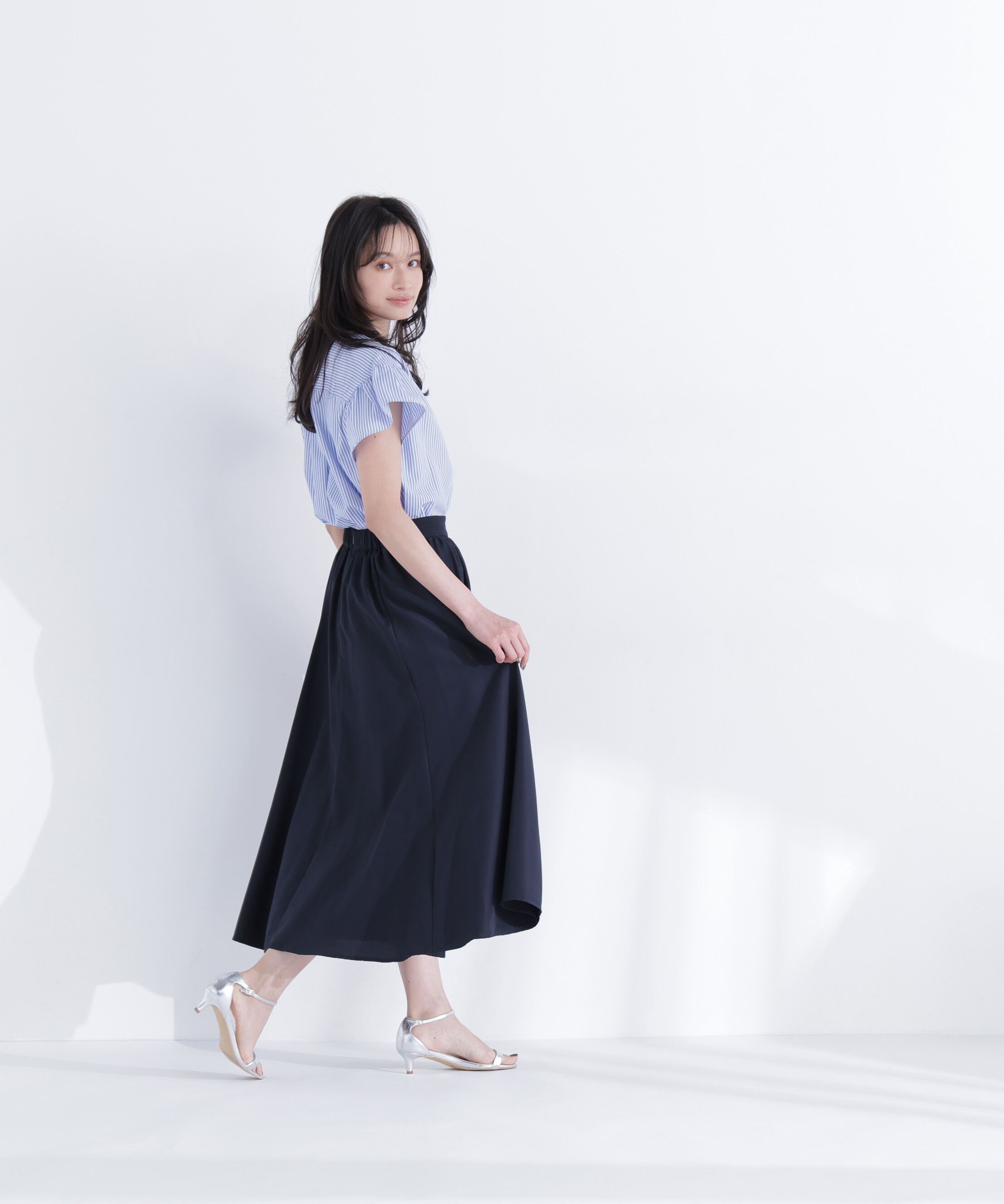  「〈ちょうど、いい服〉ふんわり春風フレアスカート」|スカート|