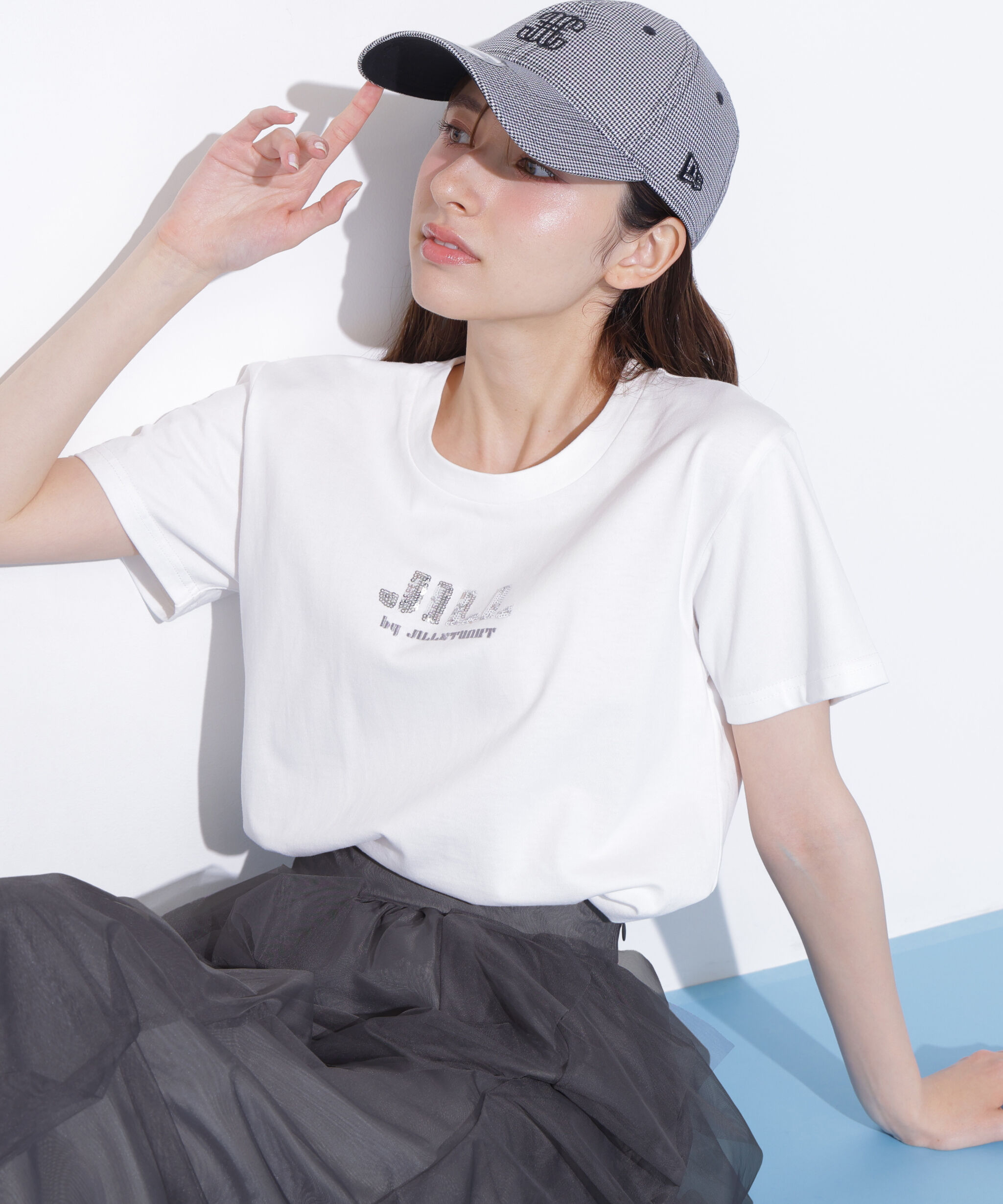  「スパンコールロゴ刺繍Tシャツ OC」|Tシャツ・カットソー|