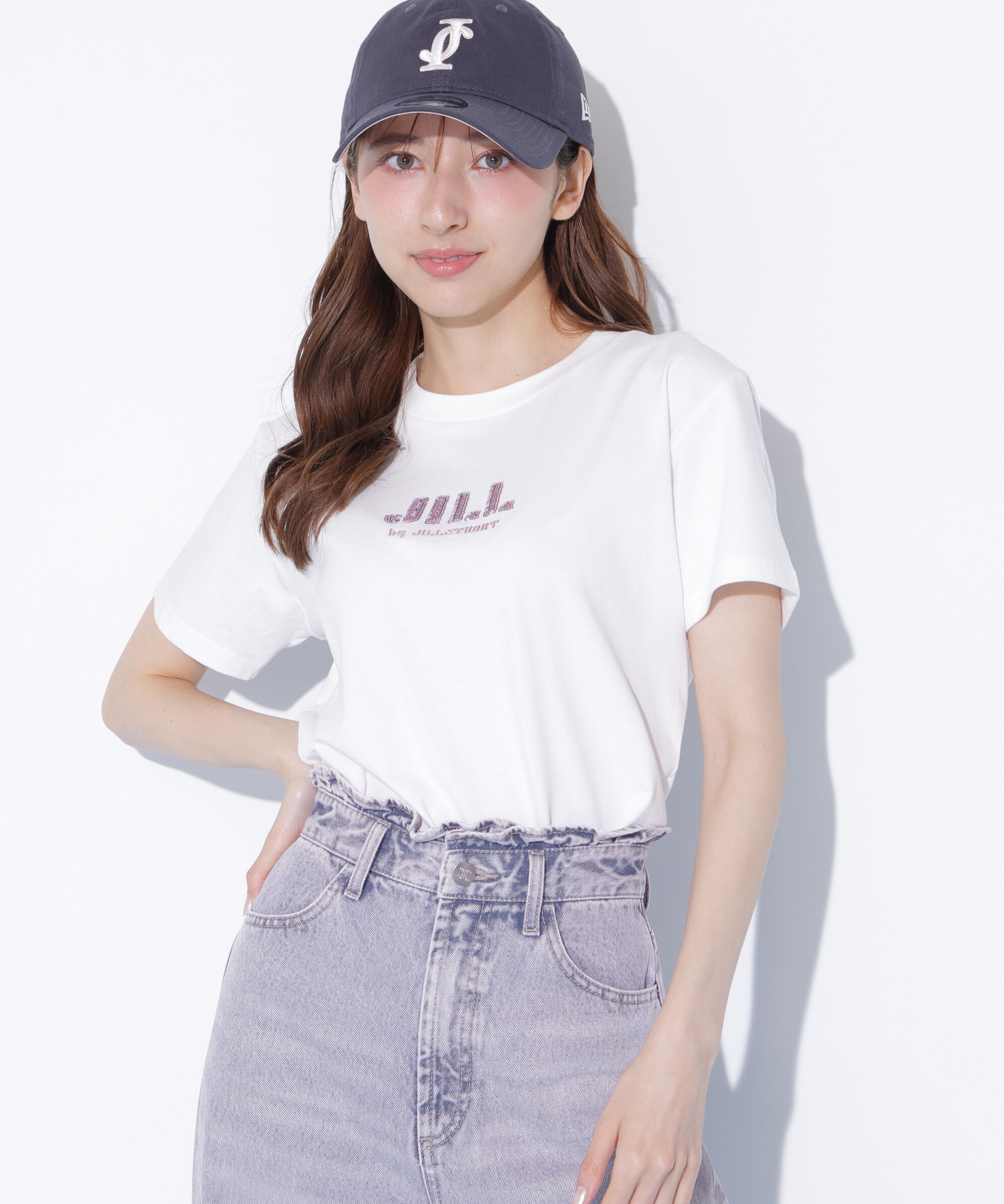 「スパンコールロゴ刺繍Tシャツ OC」|Tシャツ・カットソー|