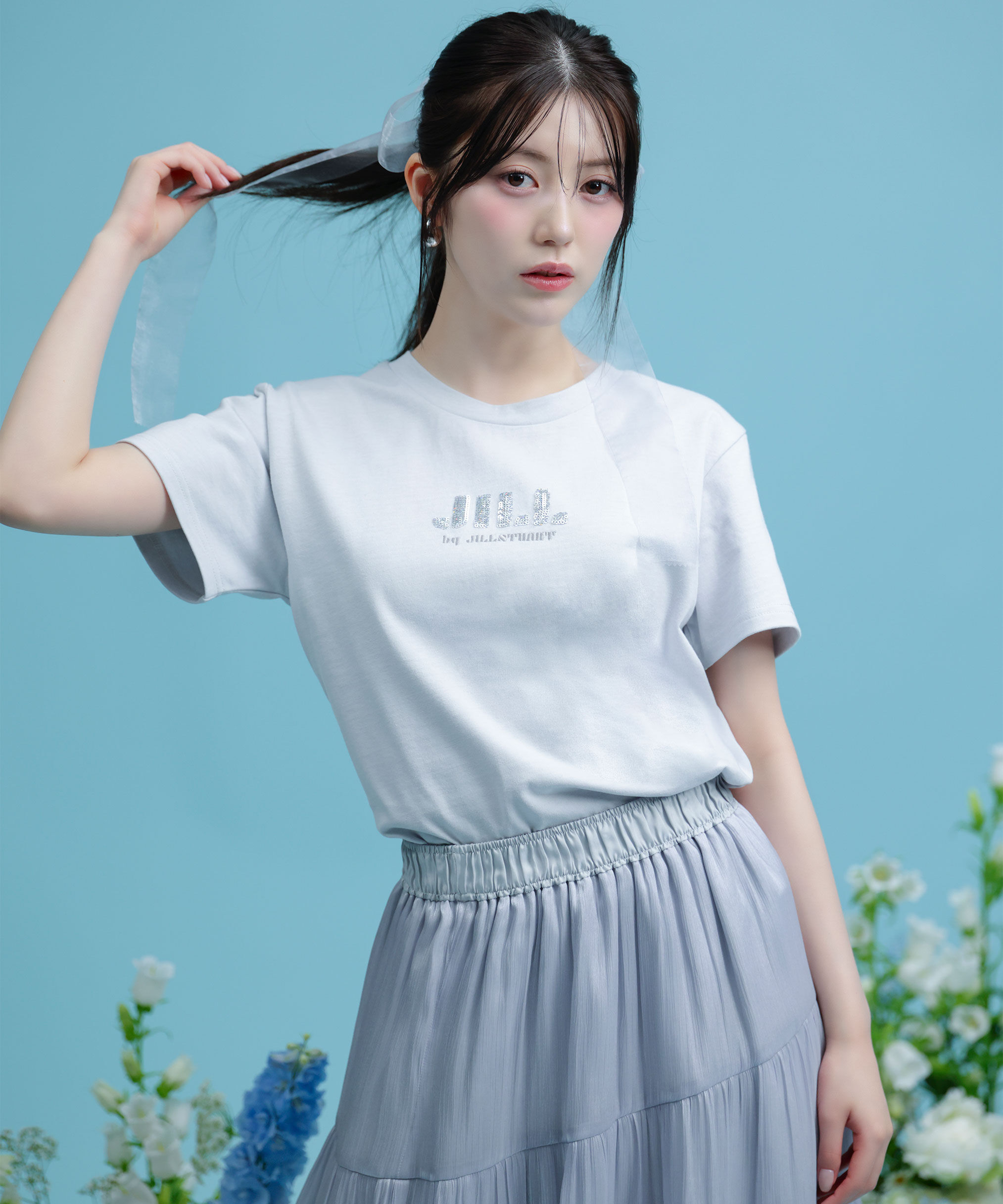  「スパンコールロゴ刺繍Tシャツ OC」|Tシャツ・カットソー|