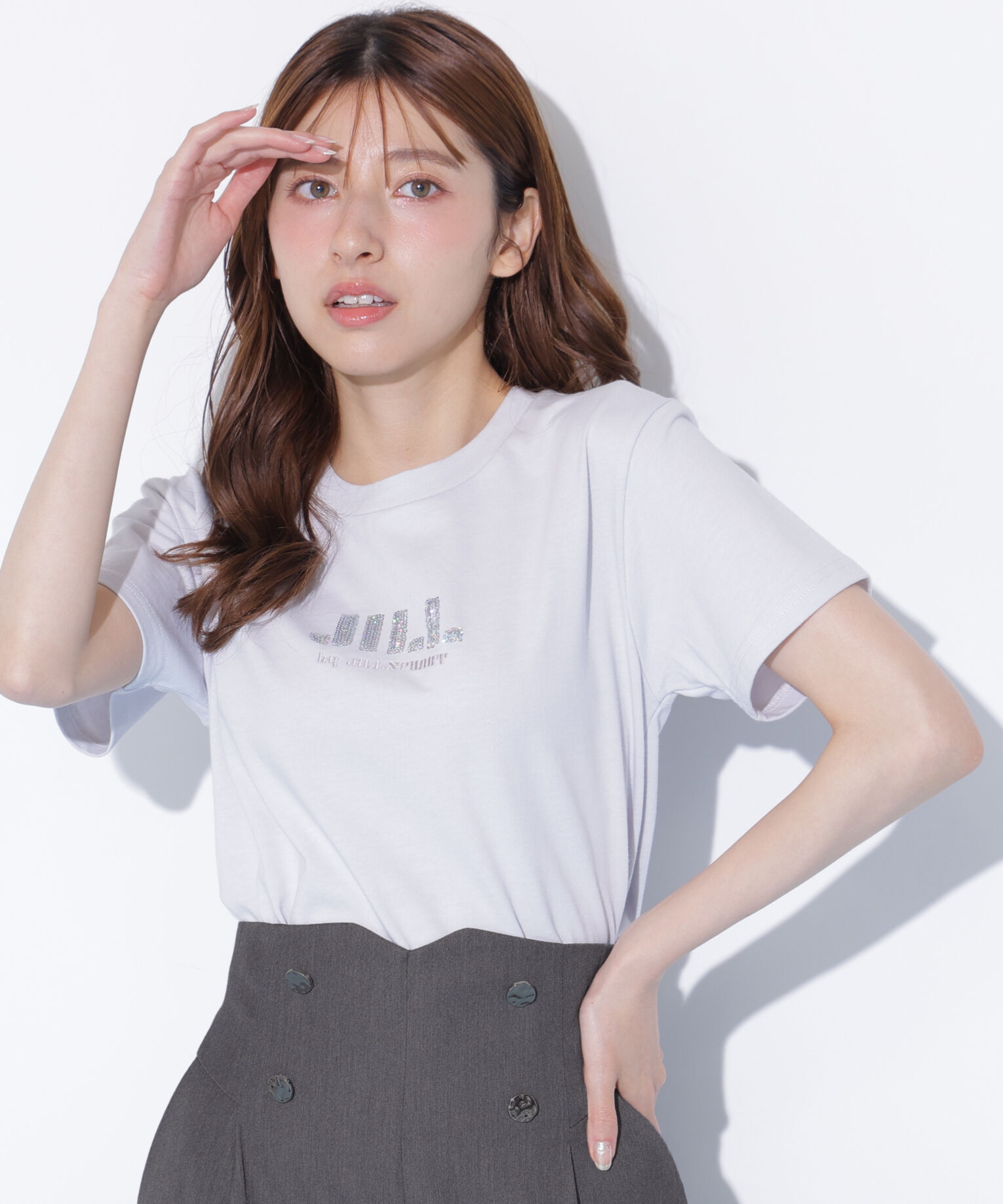  「スパンコールロゴ刺繍Tシャツ OC」|Tシャツ・カットソー|