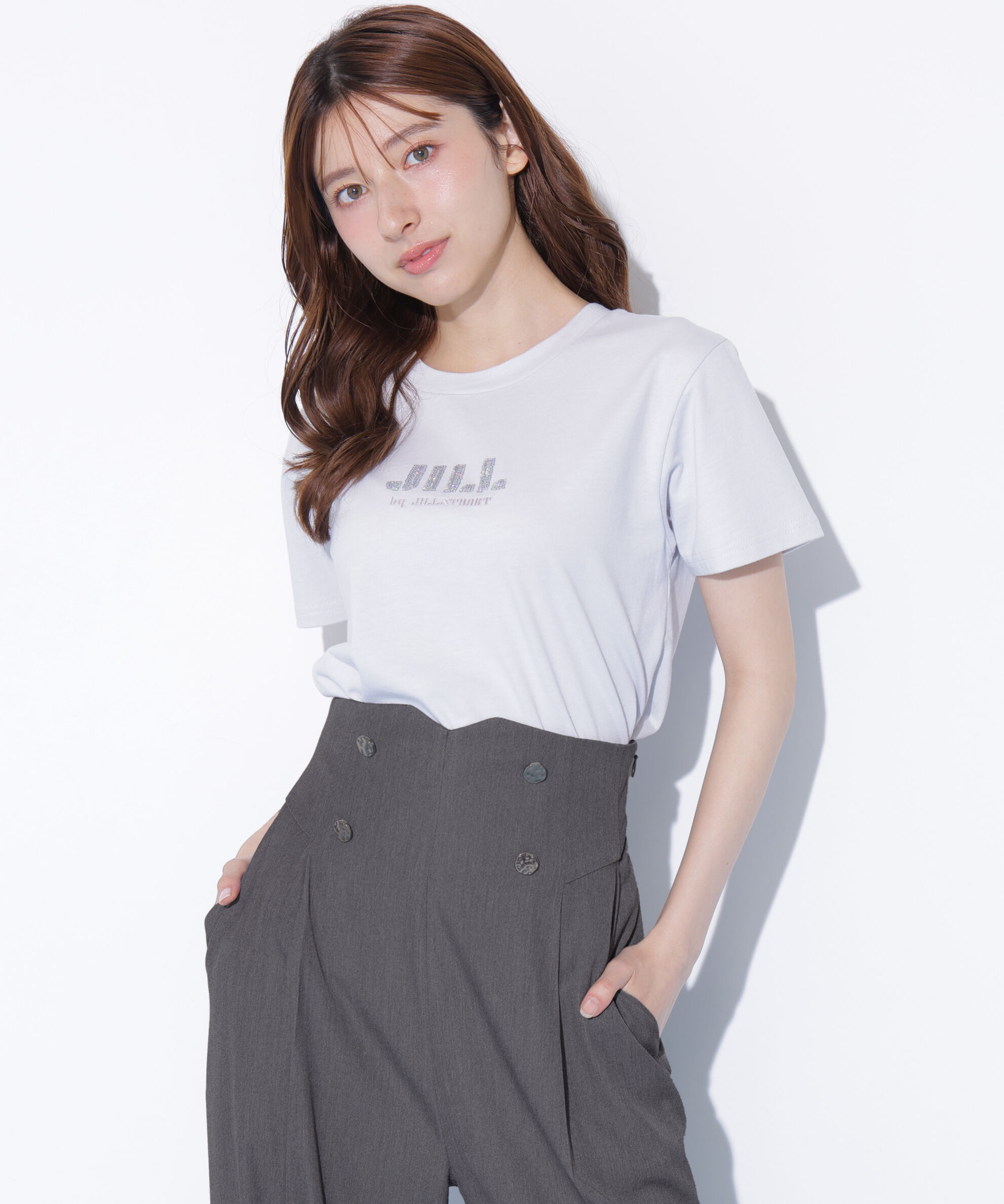  「スパンコールロゴ刺繍Tシャツ OC」|Tシャツ・カットソー|