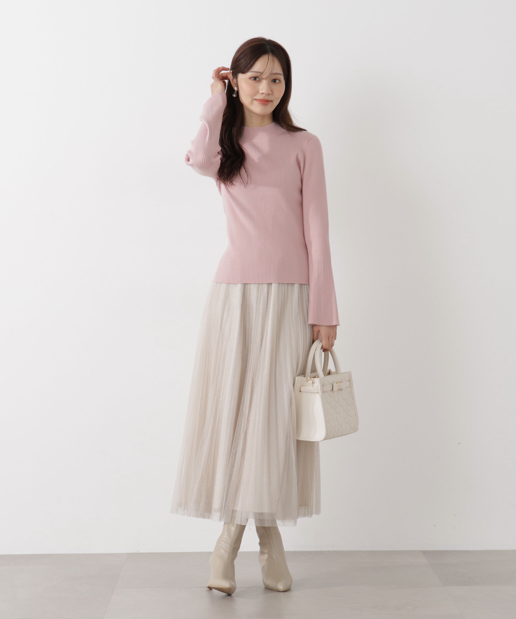 PROPORTION BODY DRESSING「《EDIT COLOGNE》ラメプリーツスカート26SS」|スカート|
