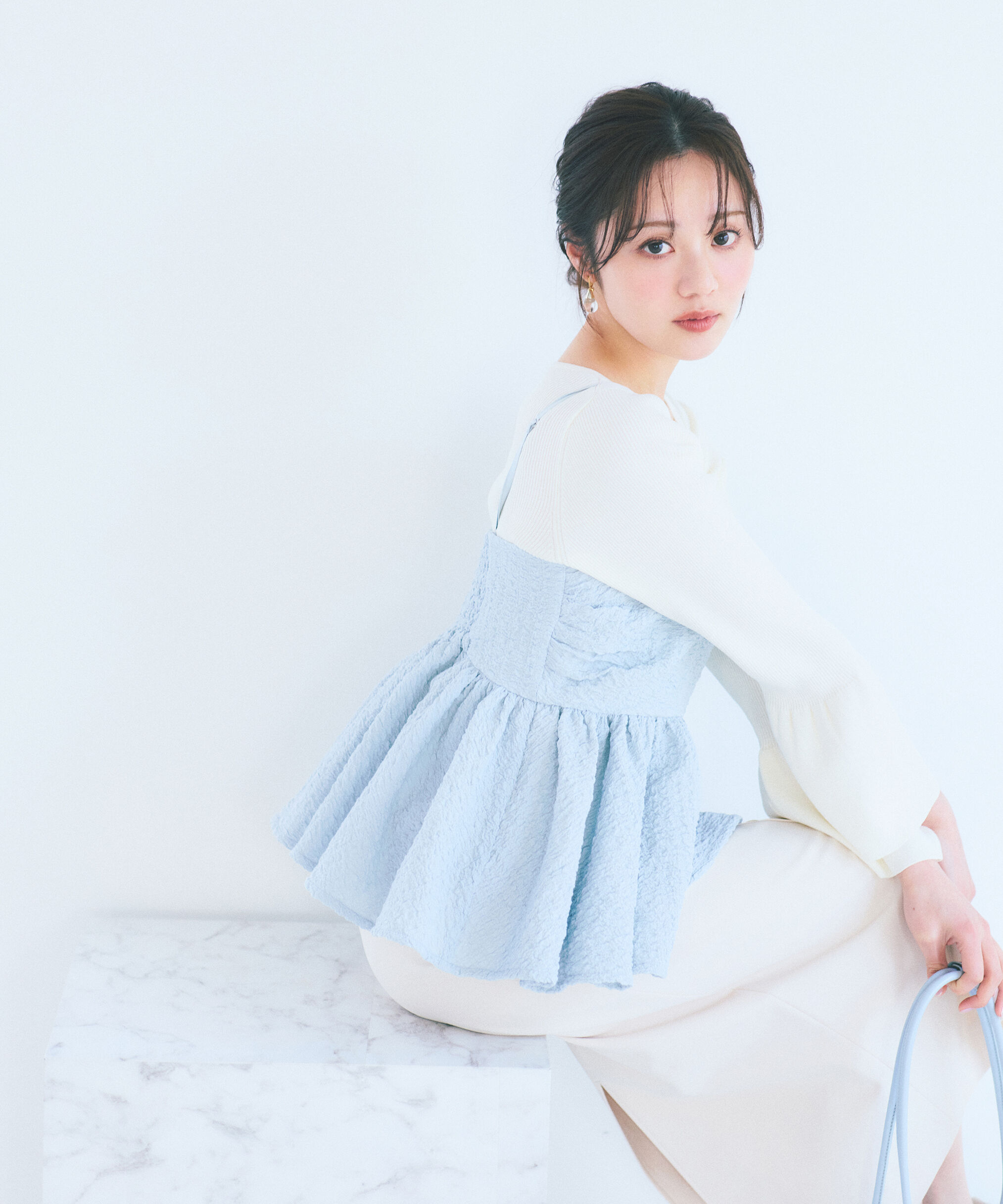 PROPORTION BODY DRESSING「〈a/mie〉膨れジャガードビスチェ　26SS」|シャツ・ブラウス|