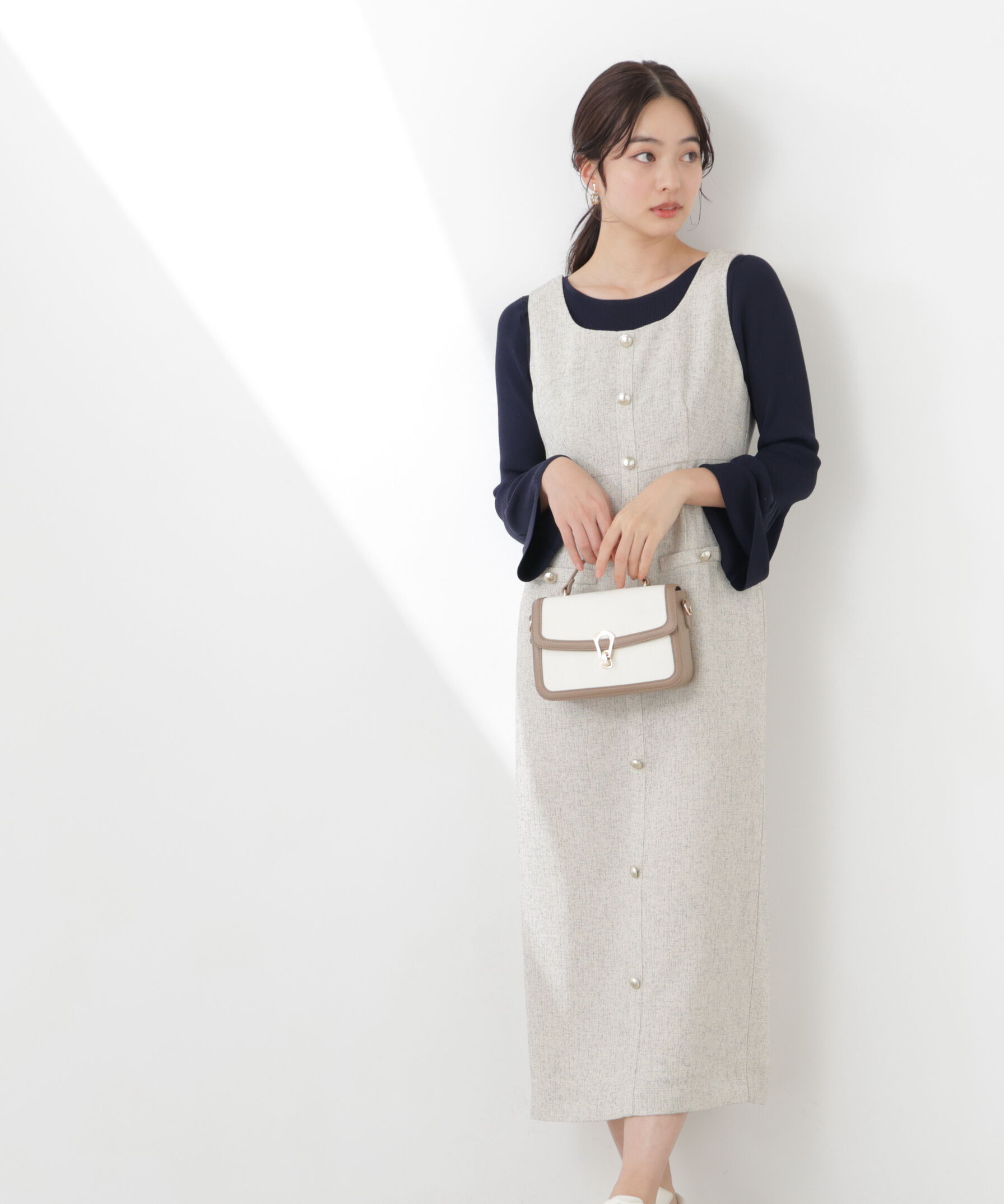 PROPORTION BODY DRESSING「スプリングツイードジャンスカ　26SS」|ワンピース|