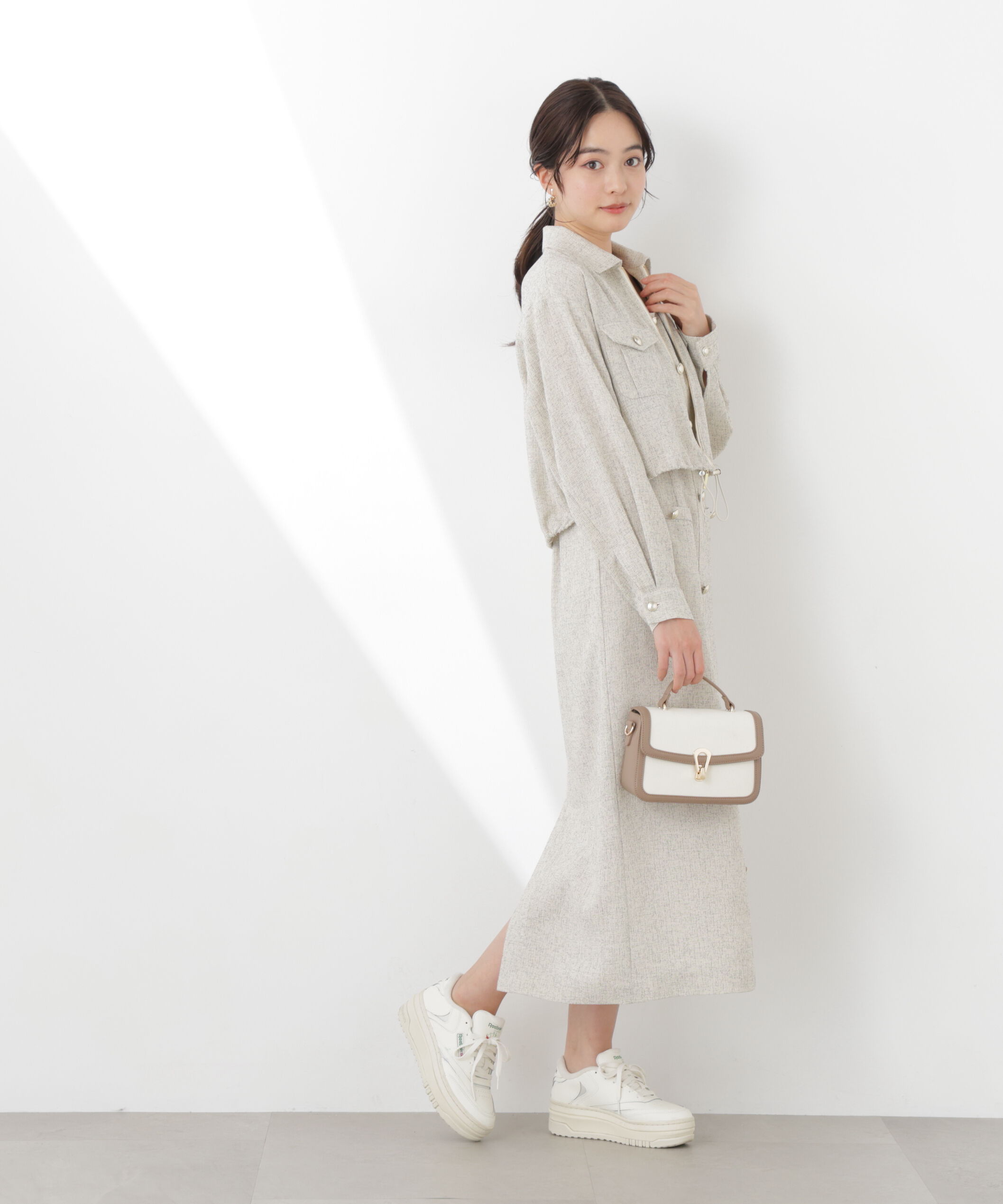 PROPORTION BODY DRESSING「スプリングツイードジャンスカ　26SS」|ワンピース|