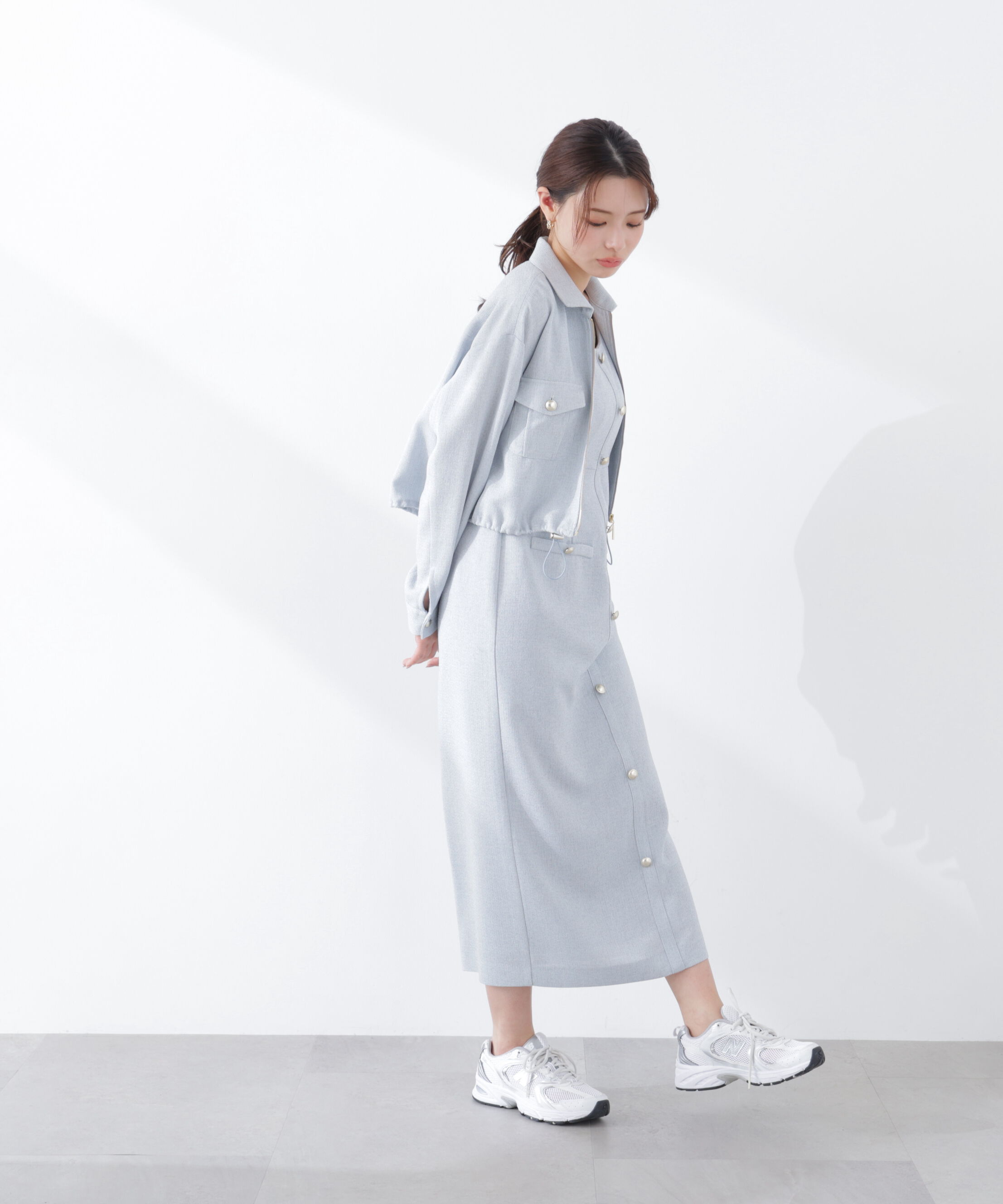 PROPORTION BODY DRESSING「スプリングツイードジャンスカ　26SS」|ワンピース|