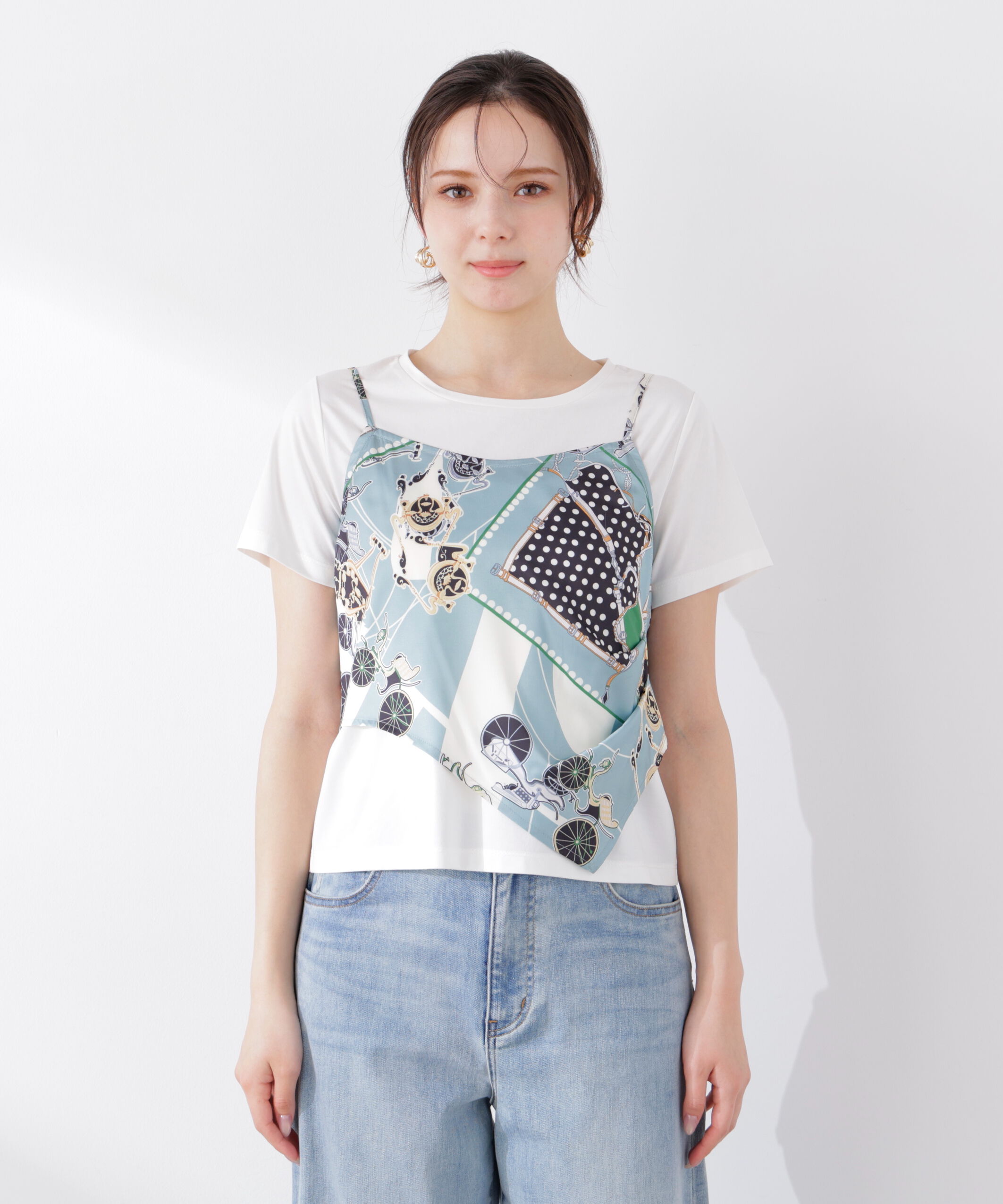 PROPORTION BODY DRESSING「《EDIT COLOGNE》ビスチェ付きカットソー 26SS」|Tシャツ・カットソー|