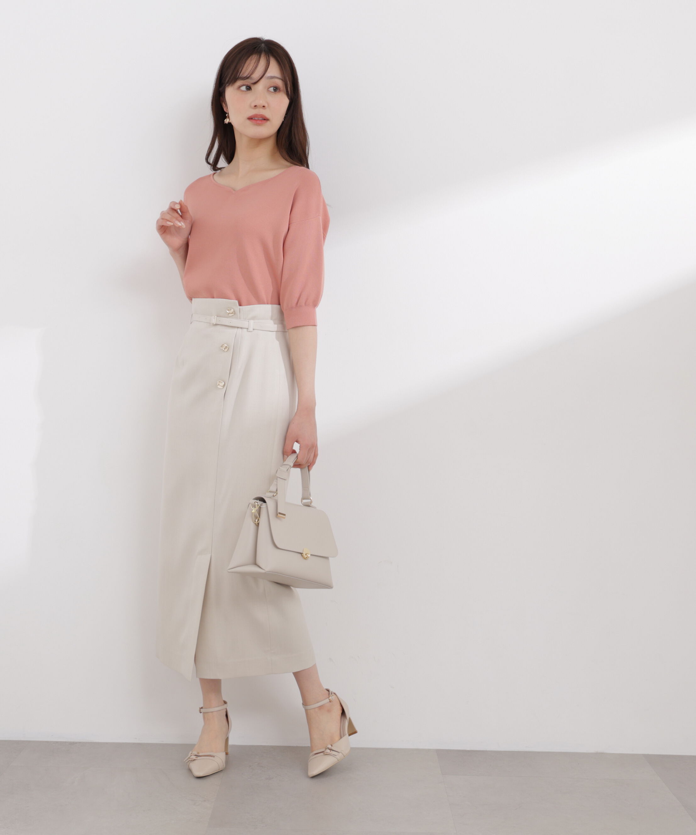 PROPORTION BODY DRESSING「フロントデザインIラインスカート 26SS」|スカート|