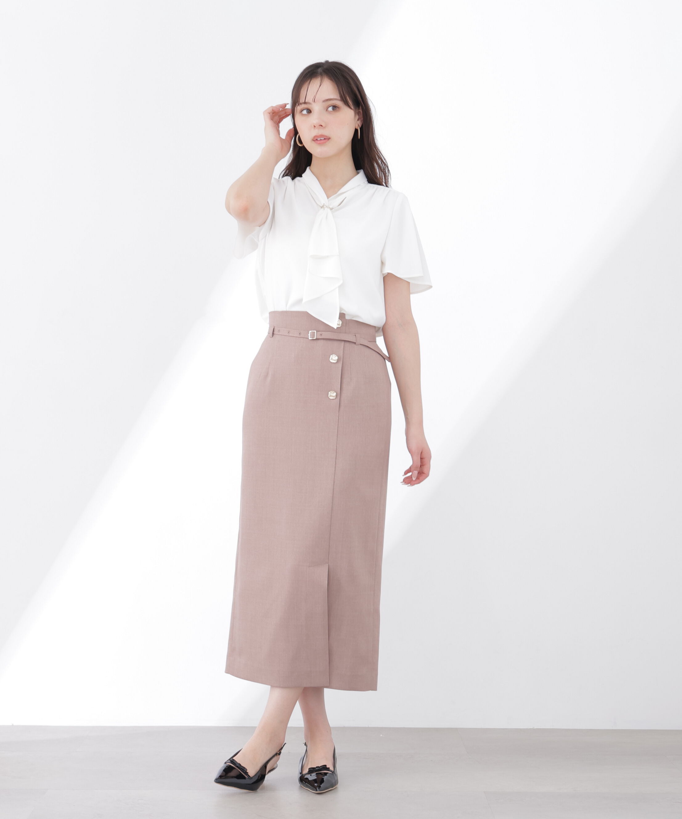 PROPORTION BODY DRESSING「フロントデザインIラインスカート 26SS」|スカート|