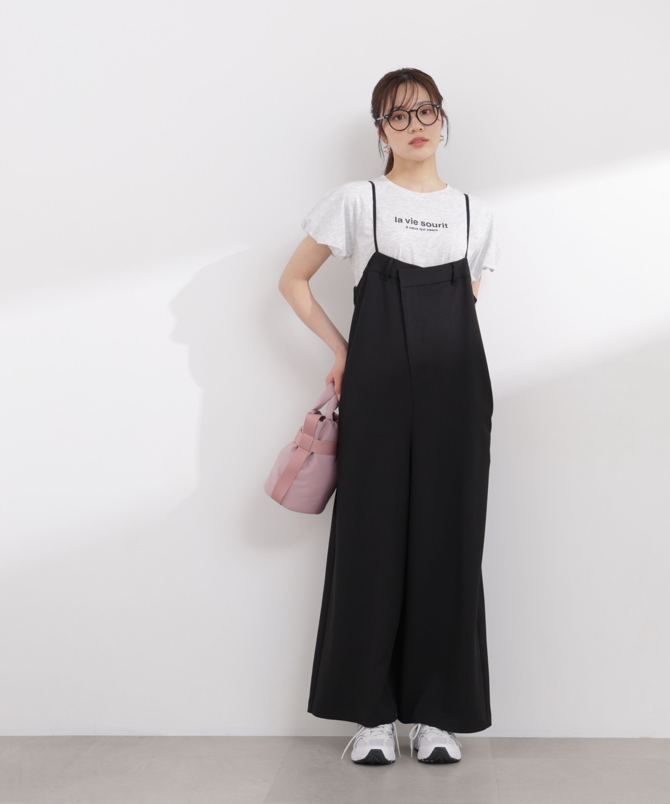 PROPORTION BODY DRESSING「〈a/mie〉バックタックサロペット 26SS」|ワンピース|