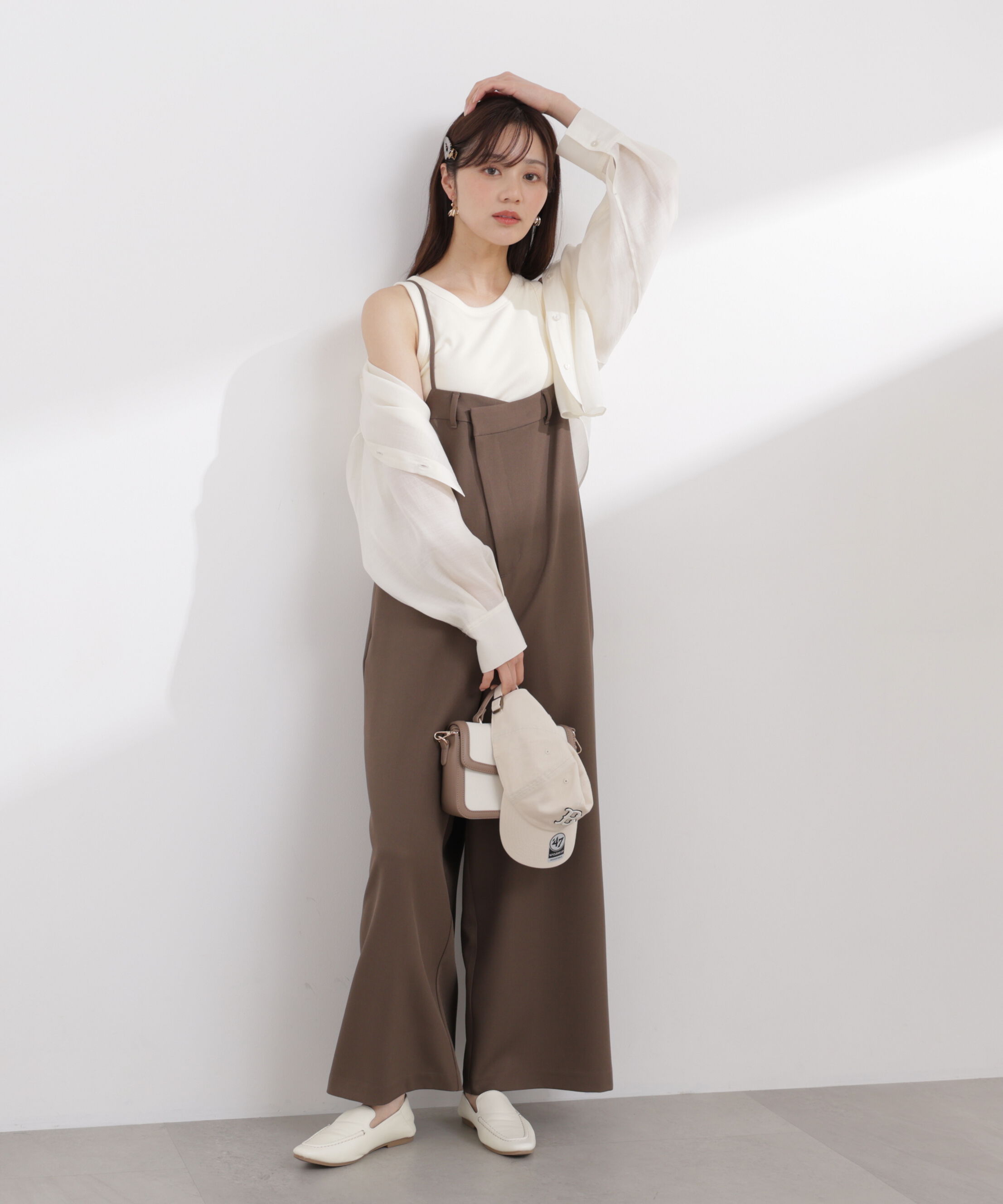 PROPORTION BODY DRESSING「〈a/mie〉バックタックサロペット 26SS」|ワンピース|