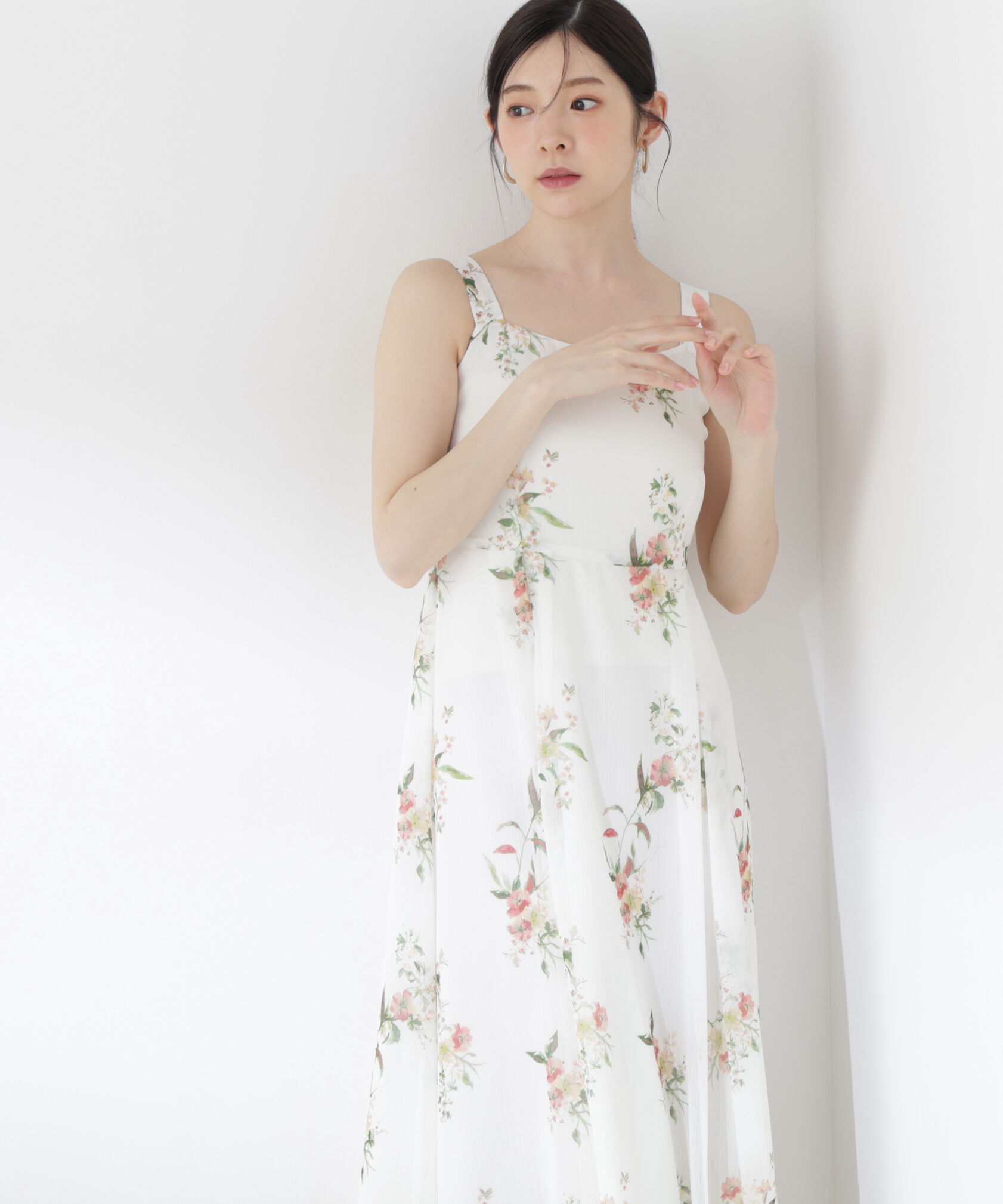 PROPORTION BODY DRESSING「＜青島心さん着用＞ボタニカル花柄キャミワンピース」|ワンピース|