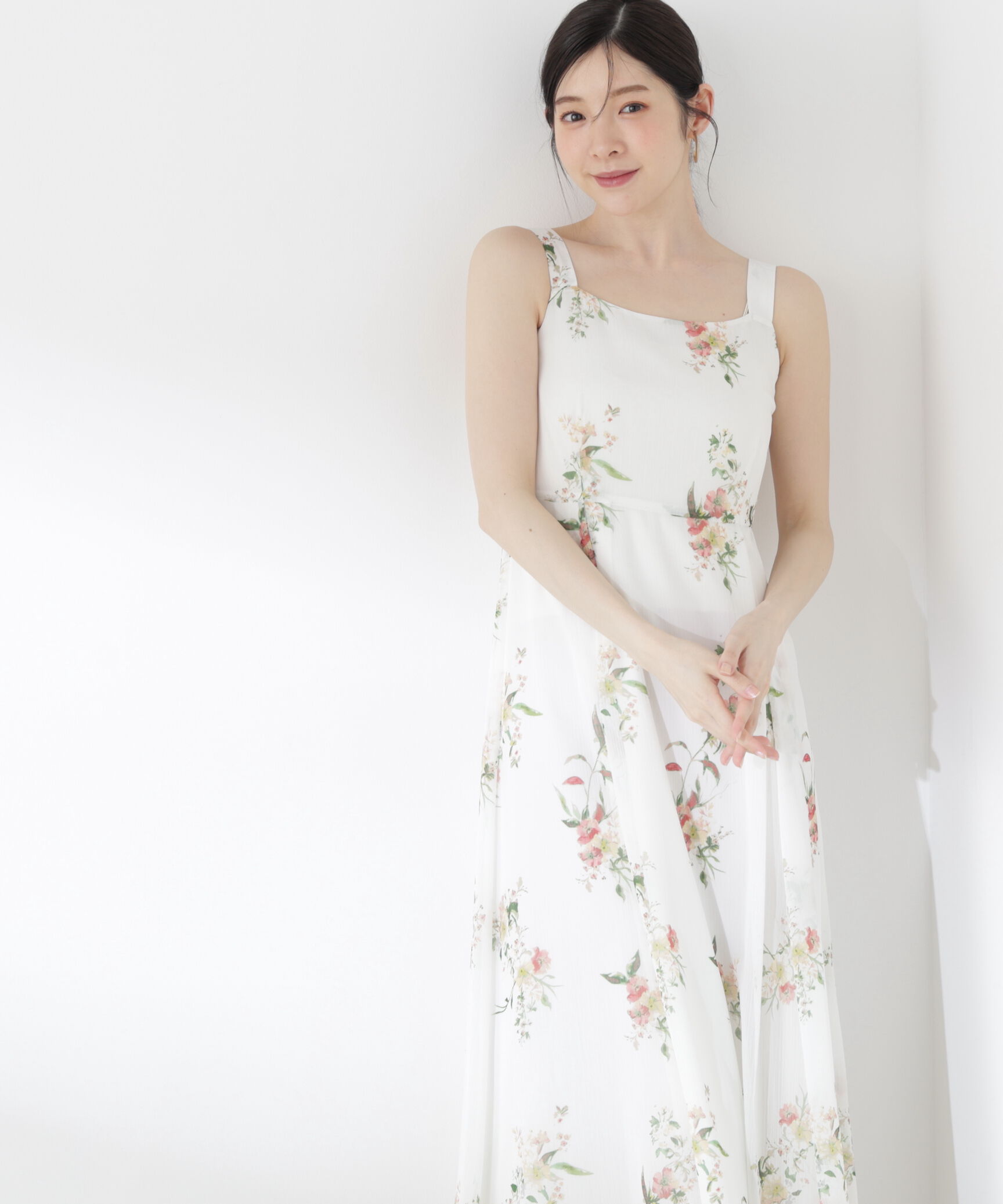 PROPORTION BODY DRESSING「＜青島心さん着用＞ボタニカル花柄キャミワンピース」|ワンピース|