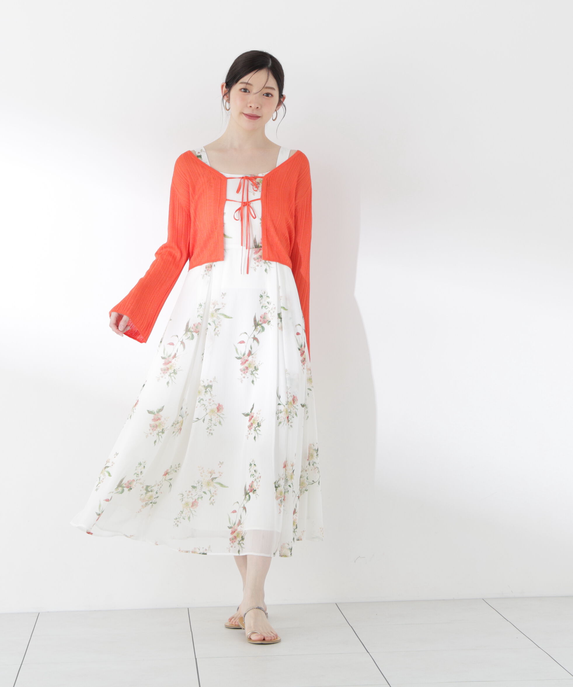 PROPORTION BODY DRESSING「＜青島心さん着用＞ボタニカル花柄キャミワンピース」|ワンピース|