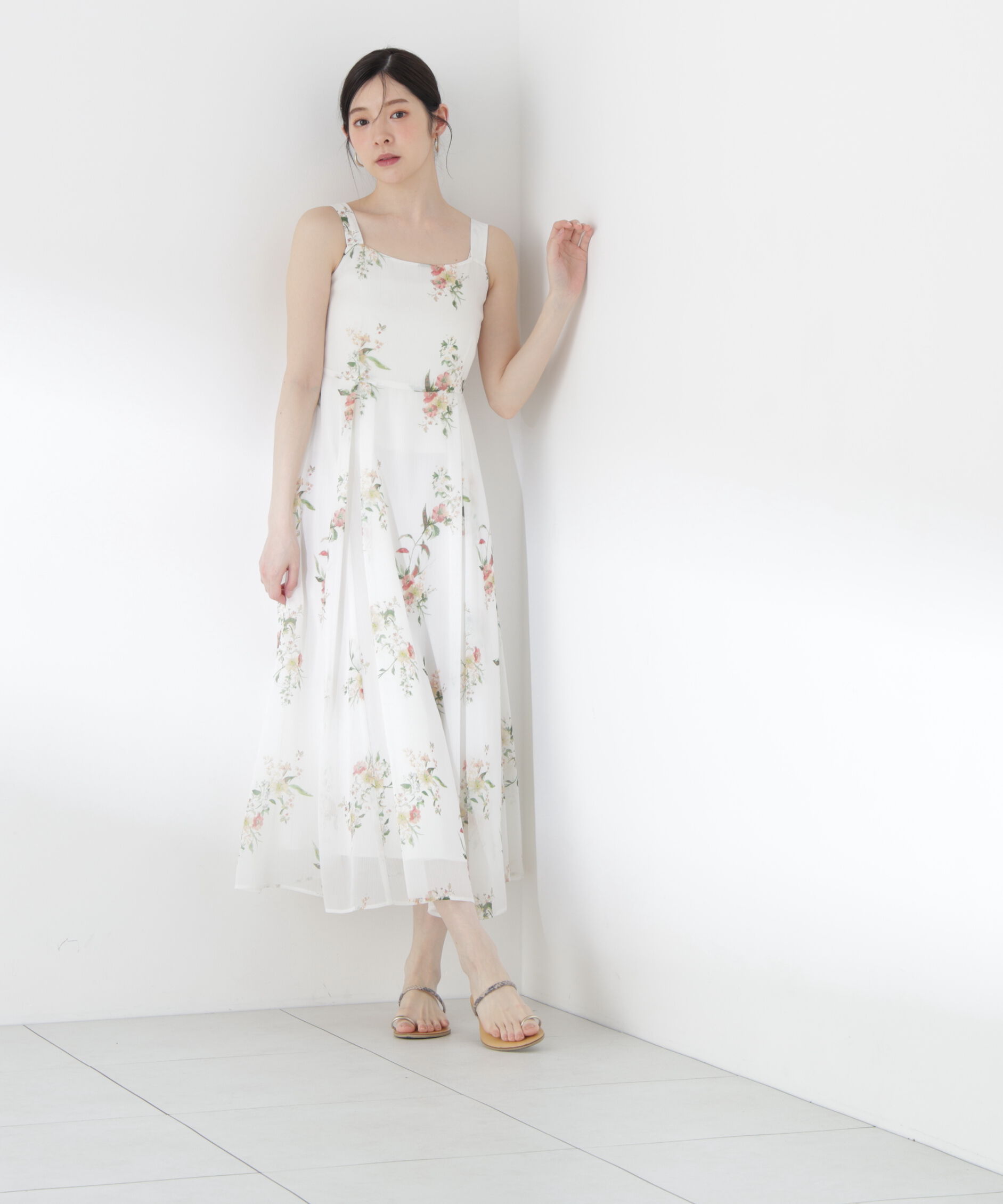 PROPORTION BODY DRESSING「＜青島心さん着用＞ボタニカル花柄キャミワンピース」|ワンピース|