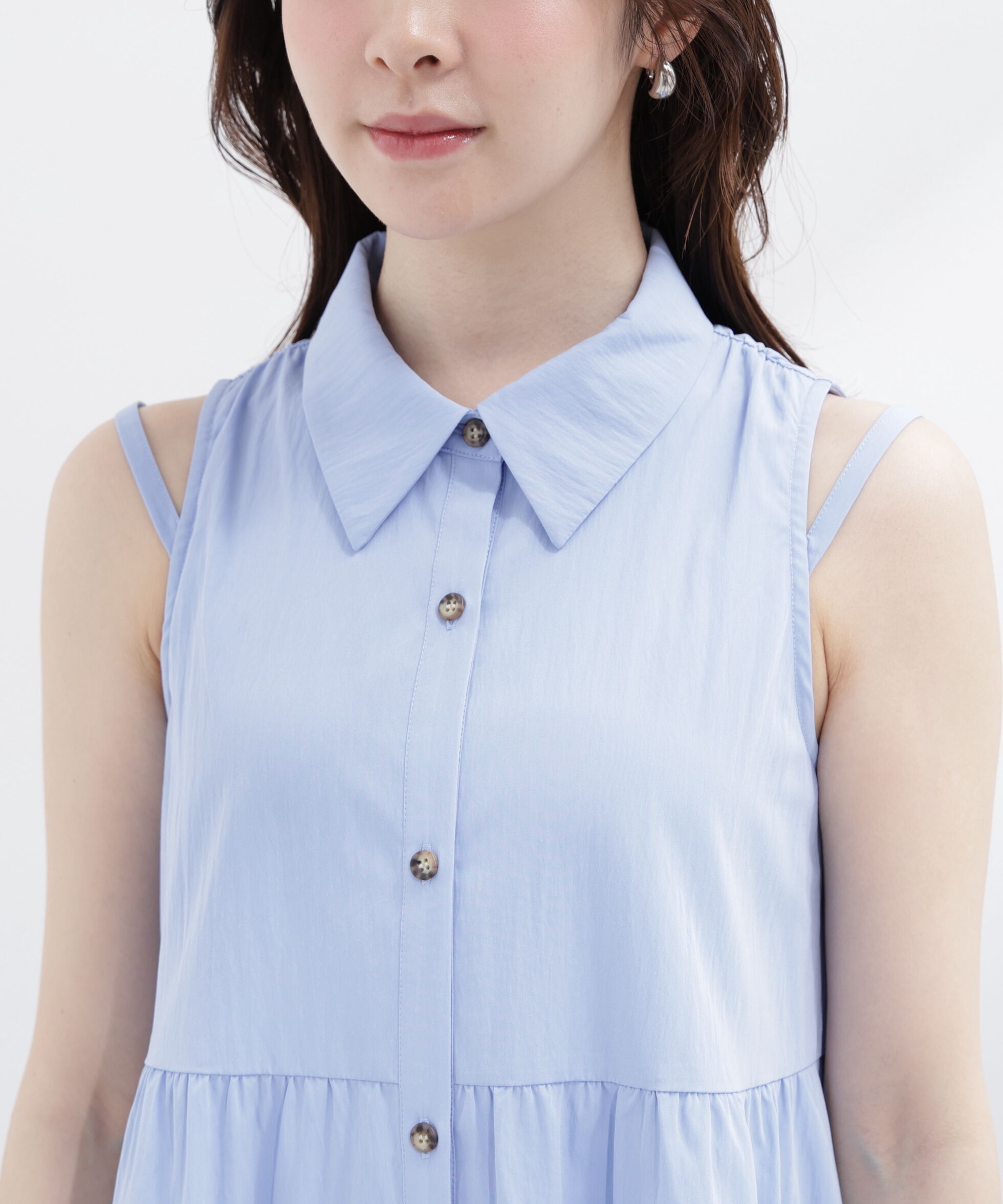 PROPORTION BODY DRESSING「＜EDIT COLOGNE＞ノースリーブシャツミニワンピース」|ワンピース|
