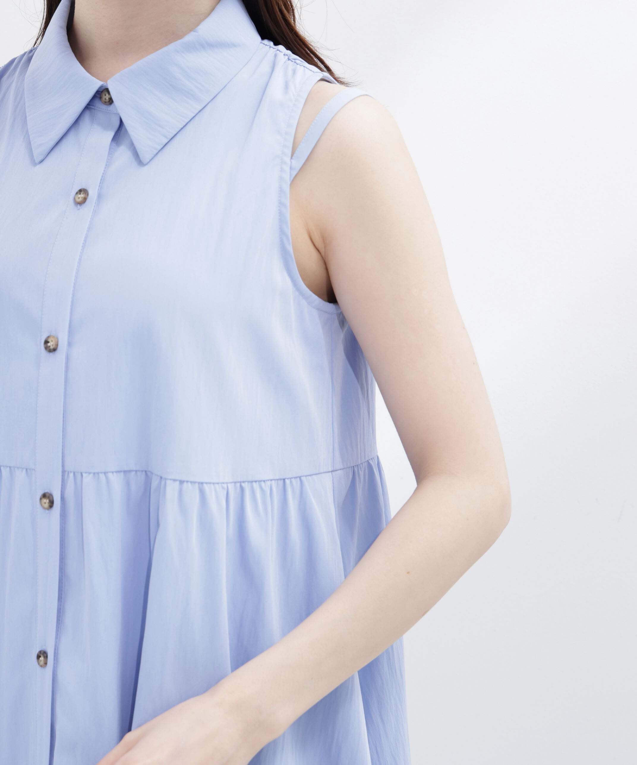 PROPORTION BODY DRESSING「＜EDIT COLOGNE＞ノースリーブシャツミニワンピース」|ワンピース|