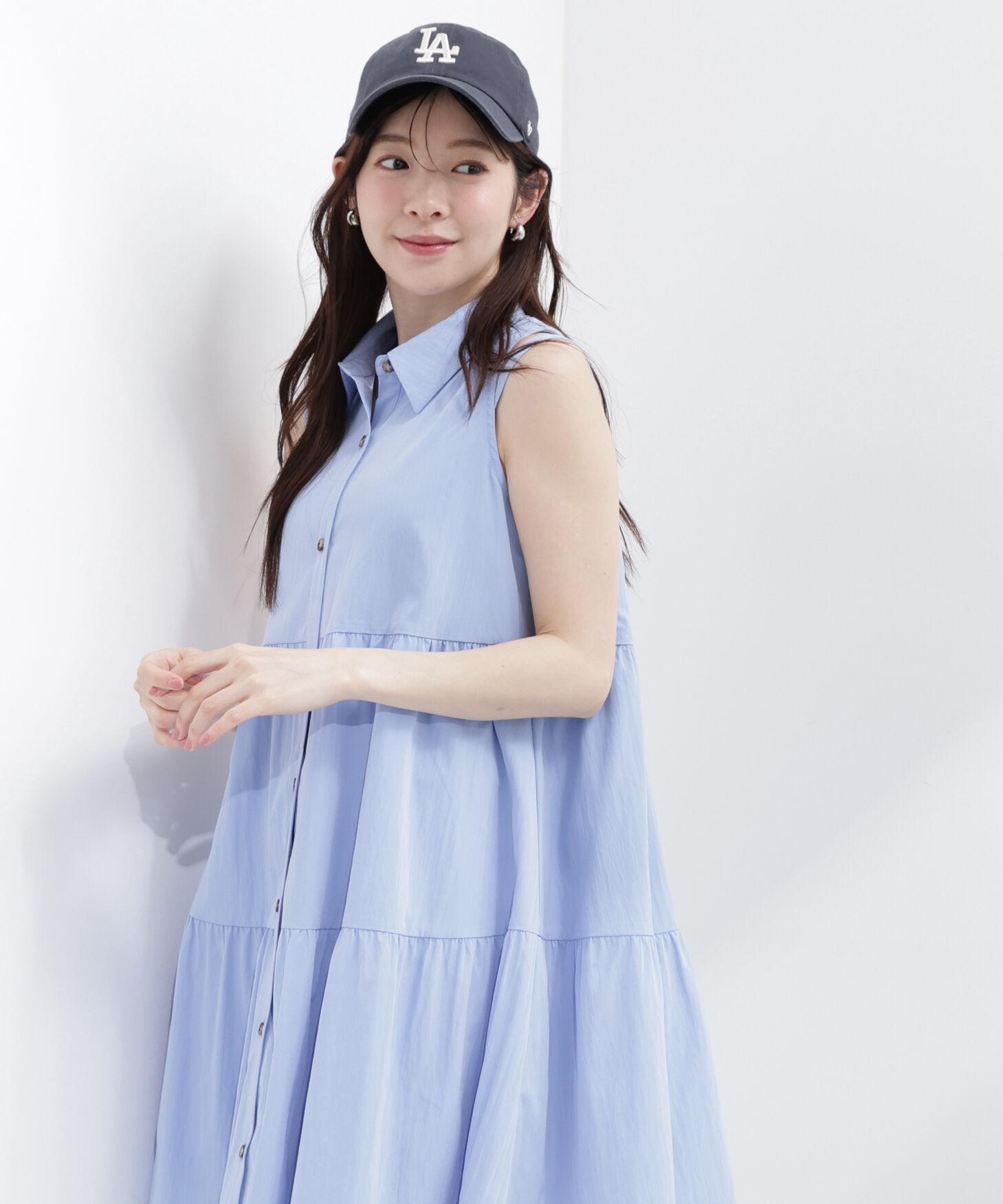 PROPORTION BODY DRESSING「＜EDIT COLOGNE＞ノースリーブシャツミニワンピース」|ワンピース|