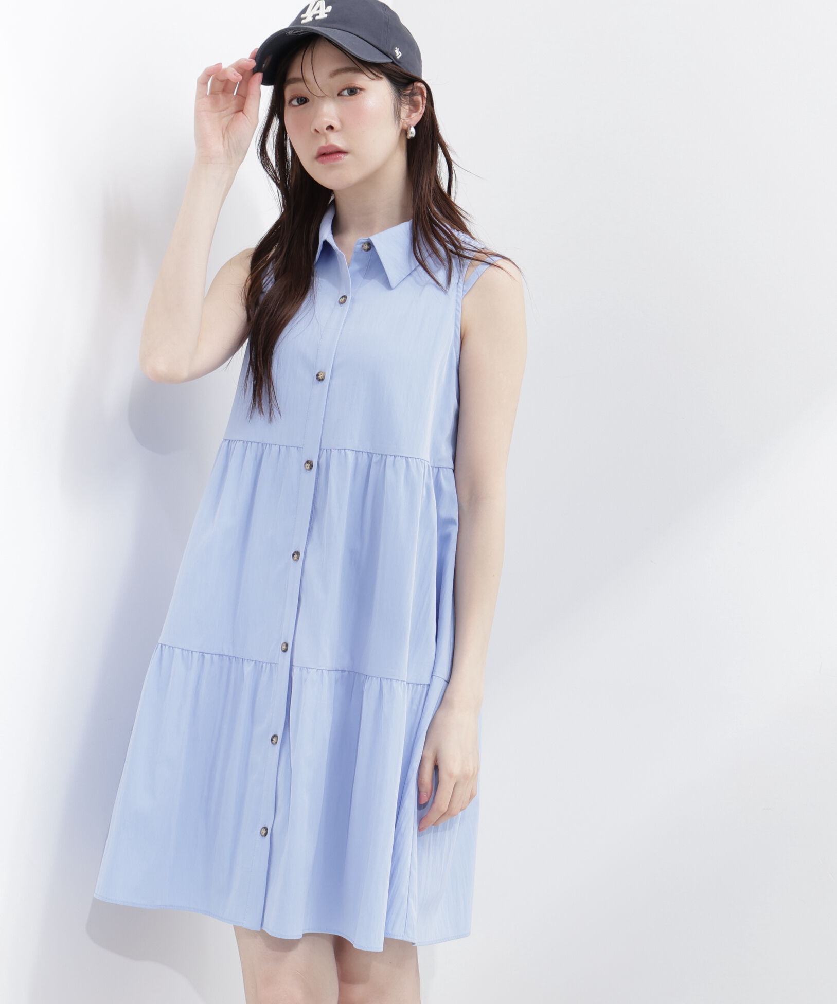 PROPORTION BODY DRESSING「＜EDIT COLOGNE＞ノースリーブシャツミニワンピース」|ワンピース|