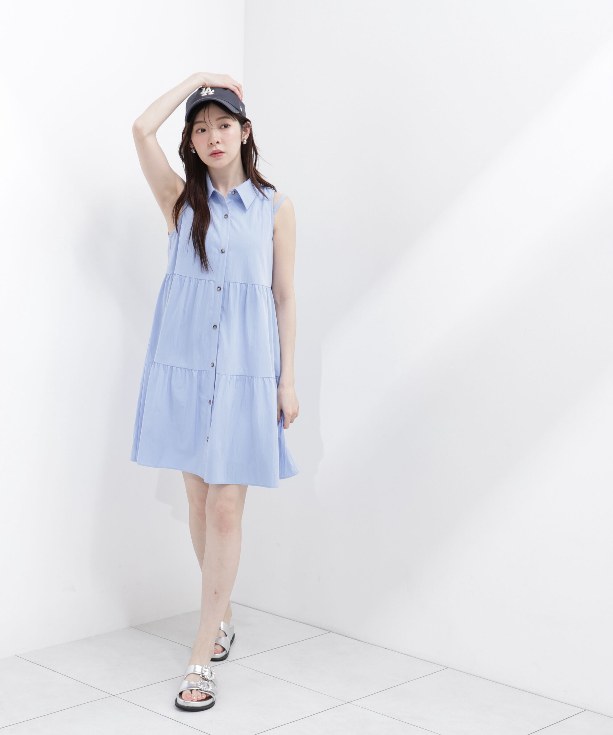 PROPORTION BODY DRESSING「＜EDIT COLOGNE＞ノースリーブシャツミニワンピース」|ワンピース|